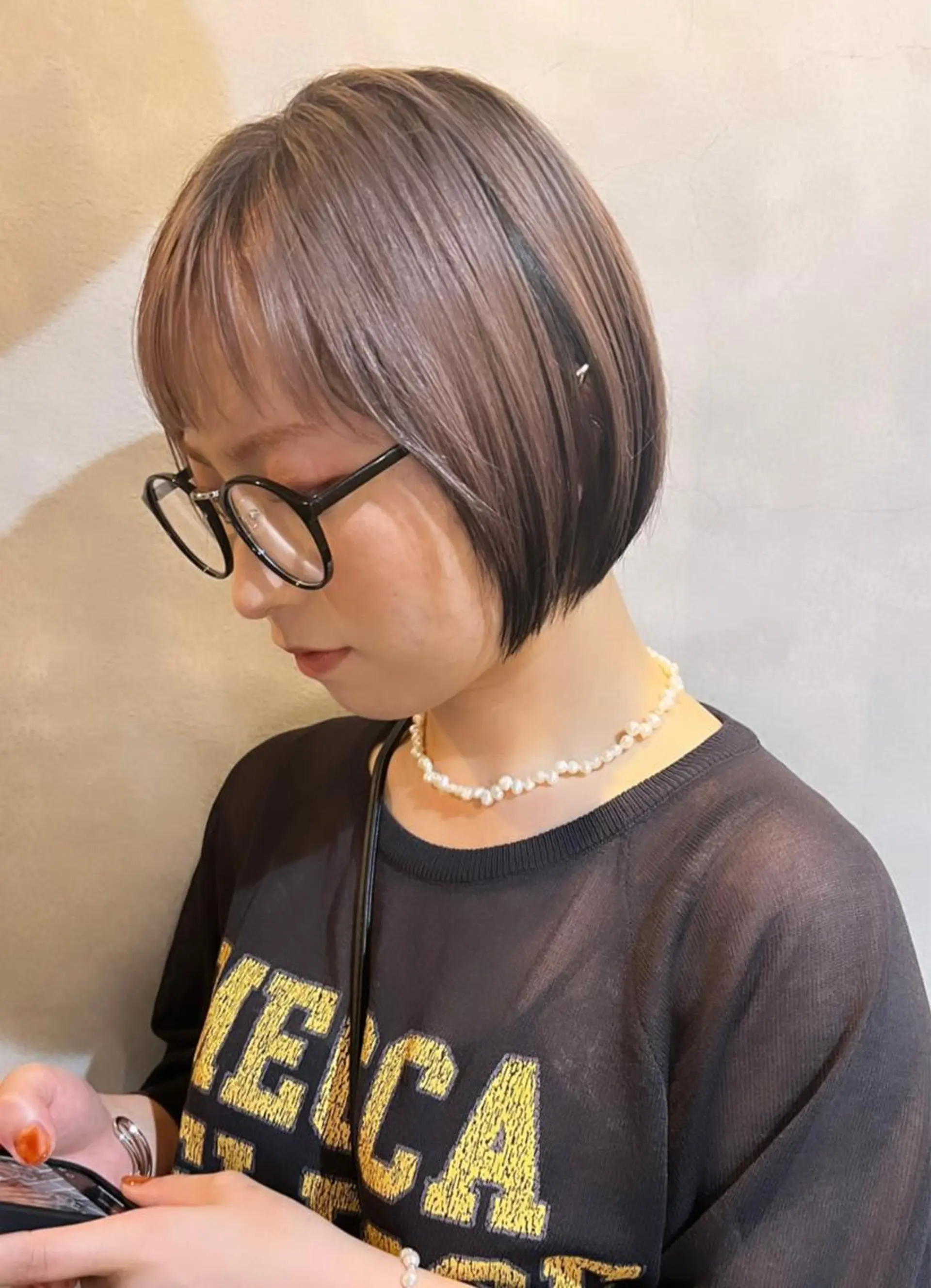 ショート ヘアカラー トリートメント ハイトーン/ ダブルカラー/透明感のヘアスタイル