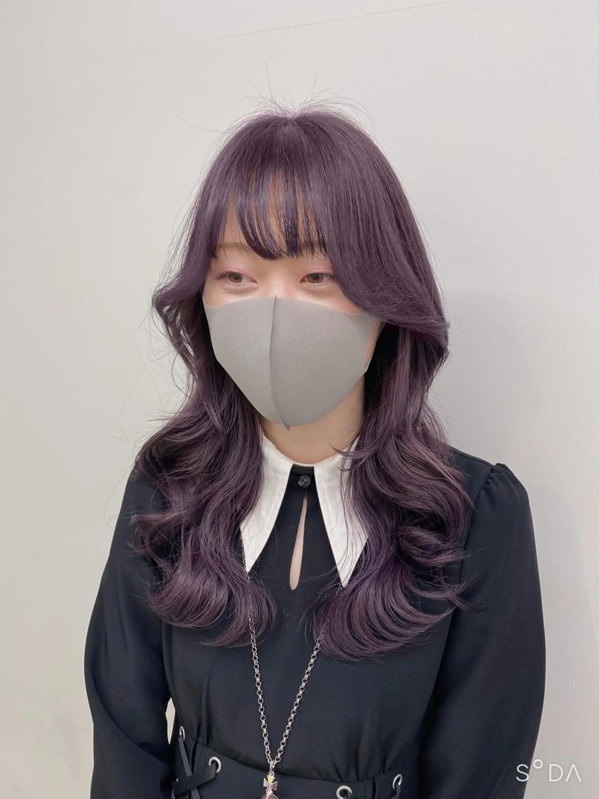 ロング カラー ヘアアレンジ ディープラベンダー ラベンダーカラー ヨシンモリ カット ヘアカラー 縮毛矯正 トリートメント ヘッドスパ ヘアセット ARiA by ECLART所属・💖韓国ヘアの匠 💖TAKUMI💖のヘアスタイル