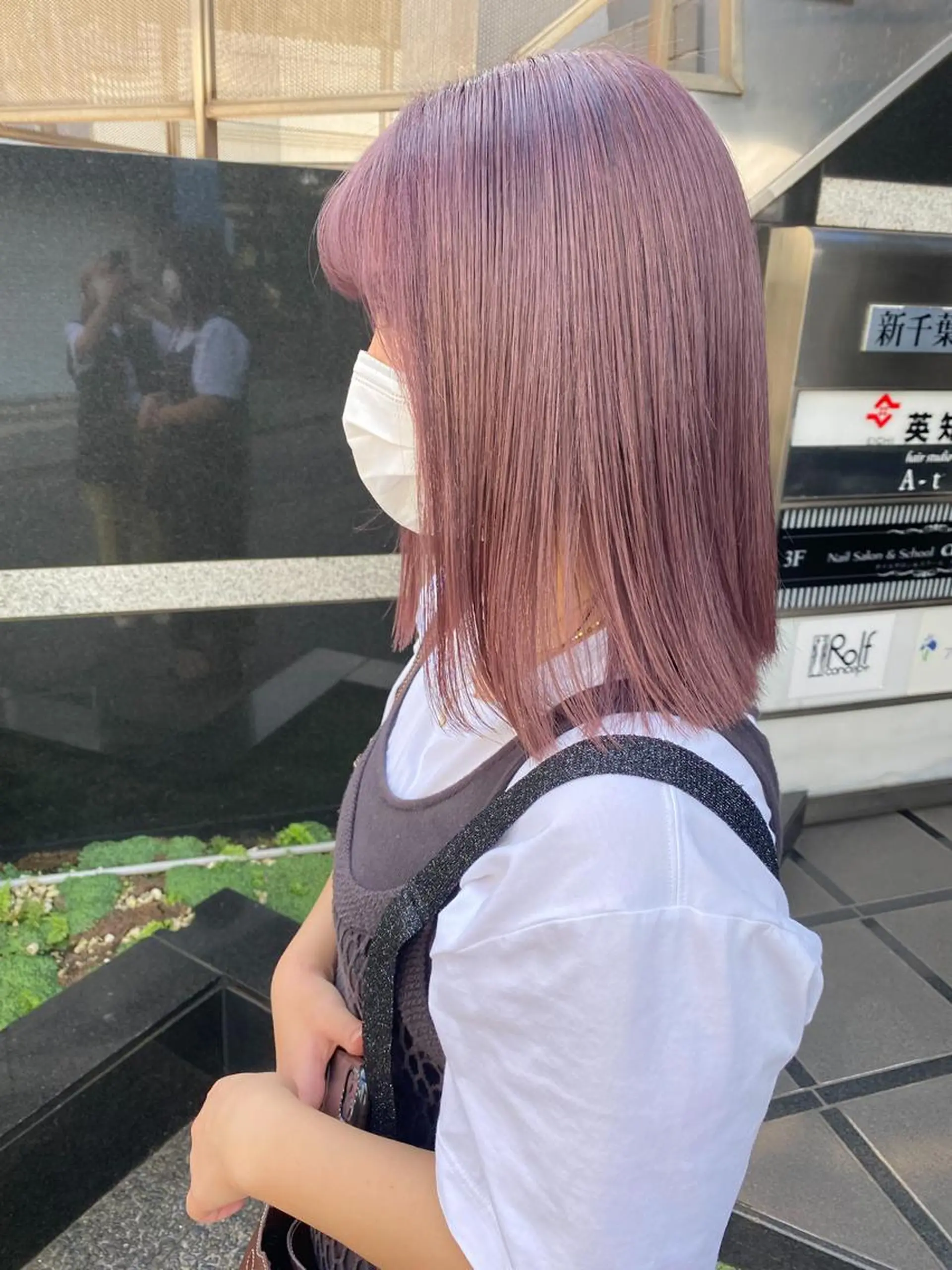 ミディアム カラー ラベンダーカラー ラベンダーピンク ピンクカラー fit stand /HIIRAGIのヘアスタイル