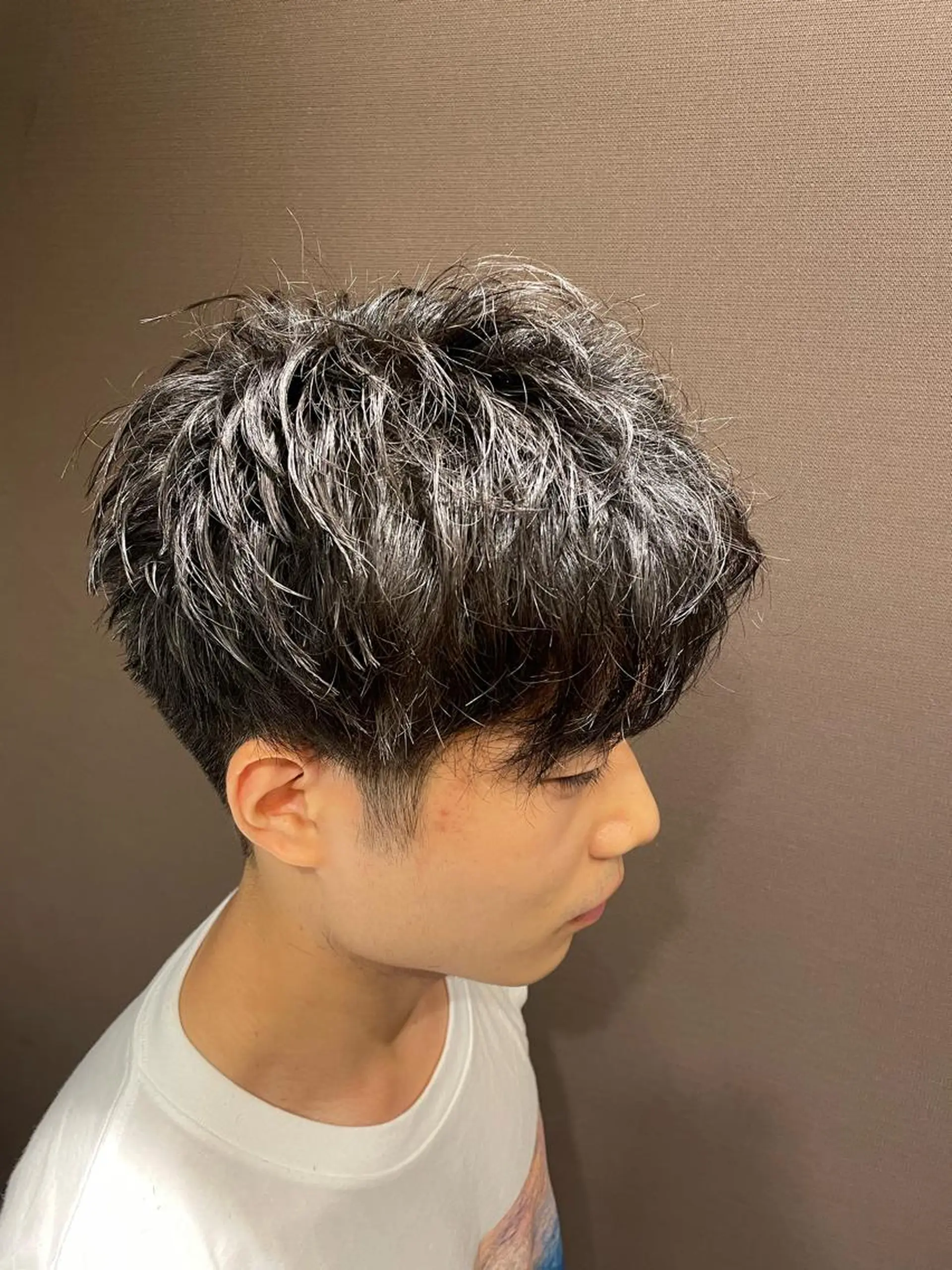 ミディアム パーマ barber shopのヘアスタイル