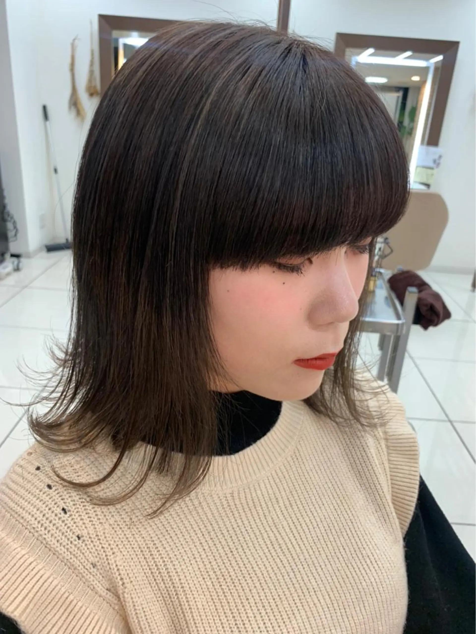 セミロング カラー ママ美容師まつげ 🤍まき🤍のマツエク・マツパデザイン