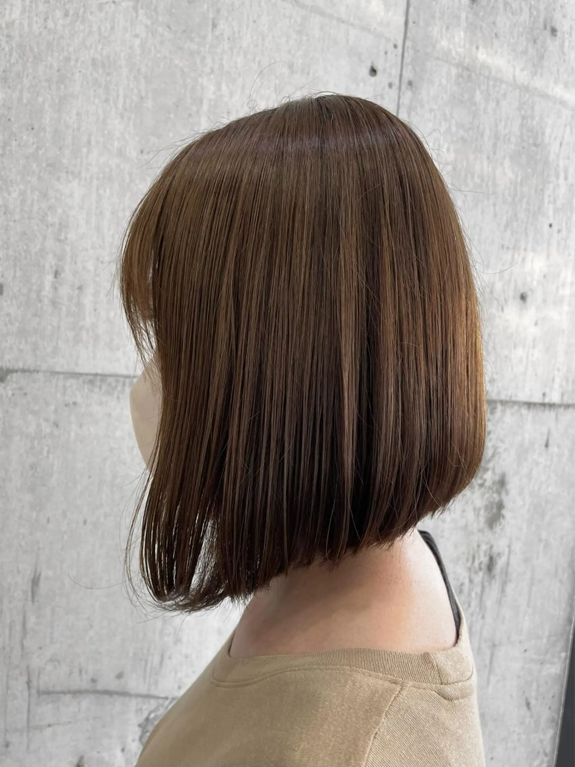 ショート 前下がりボブ ボブ カット ヘアカラー benji小倉所属・中溝 トシミのヘアスタイル