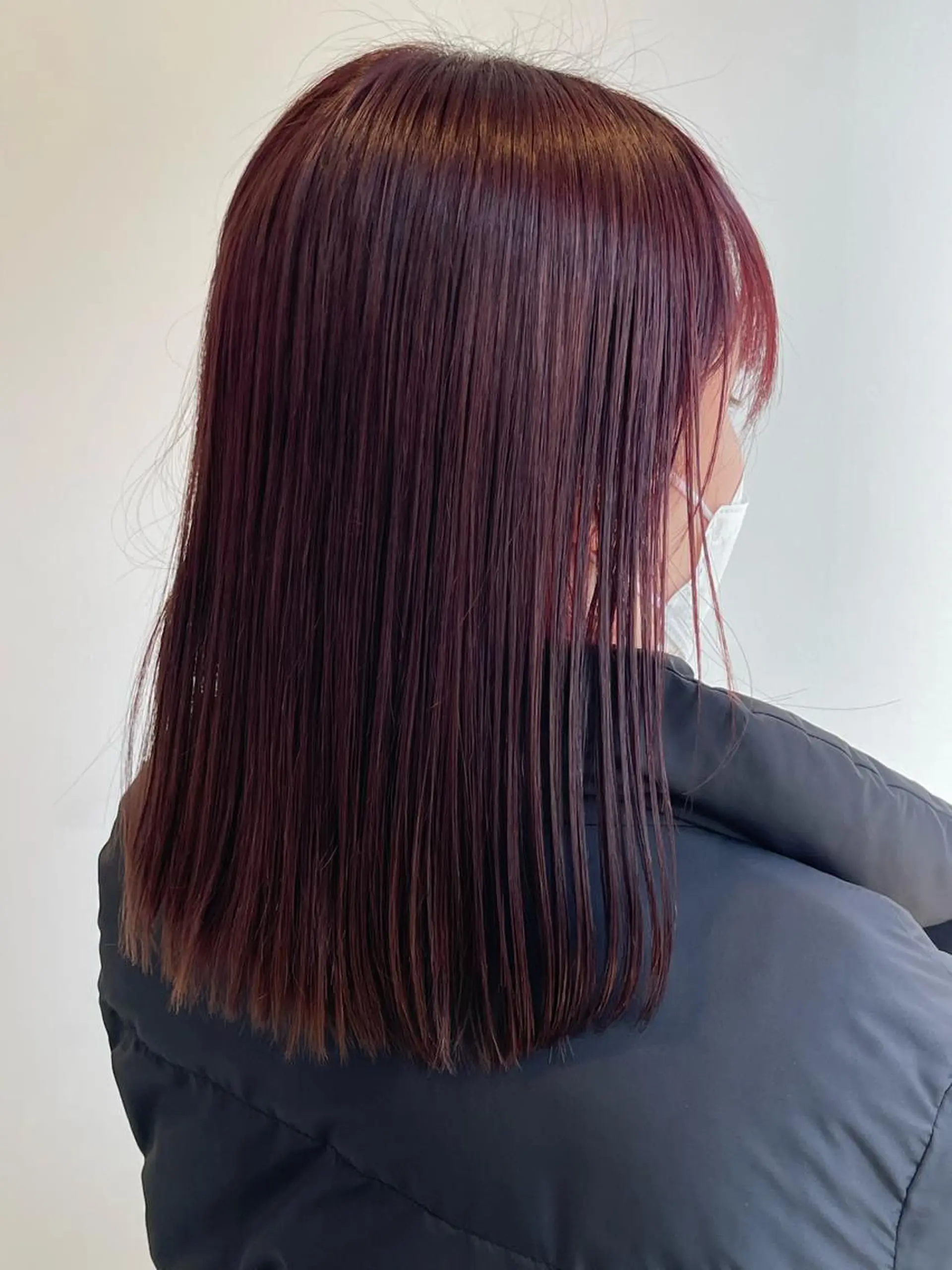 ミディアム カット ヘアカラー トリートメント ハラダ リョウセイのヘアスタイル