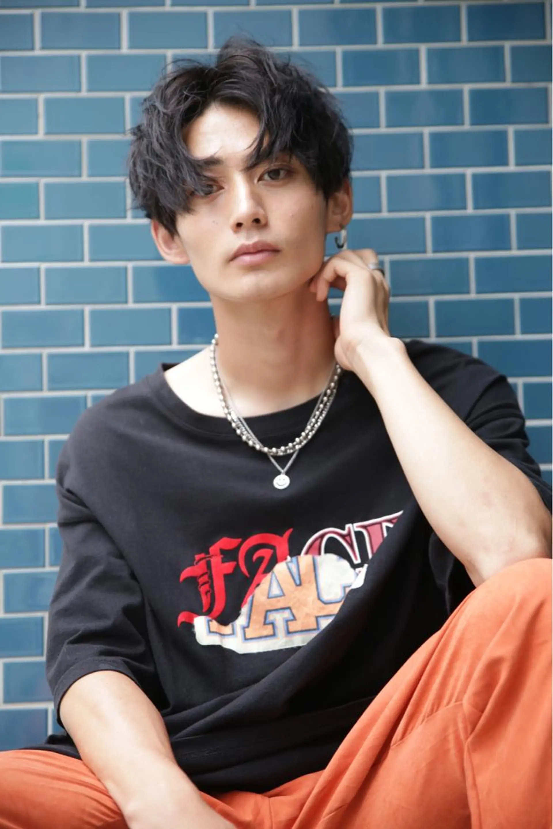 ショート ヘアアレンジ メンズ マツエク・マツパ アップバング センターパート メンズパーマの達人 🌟川内絵人のヘアスタイル