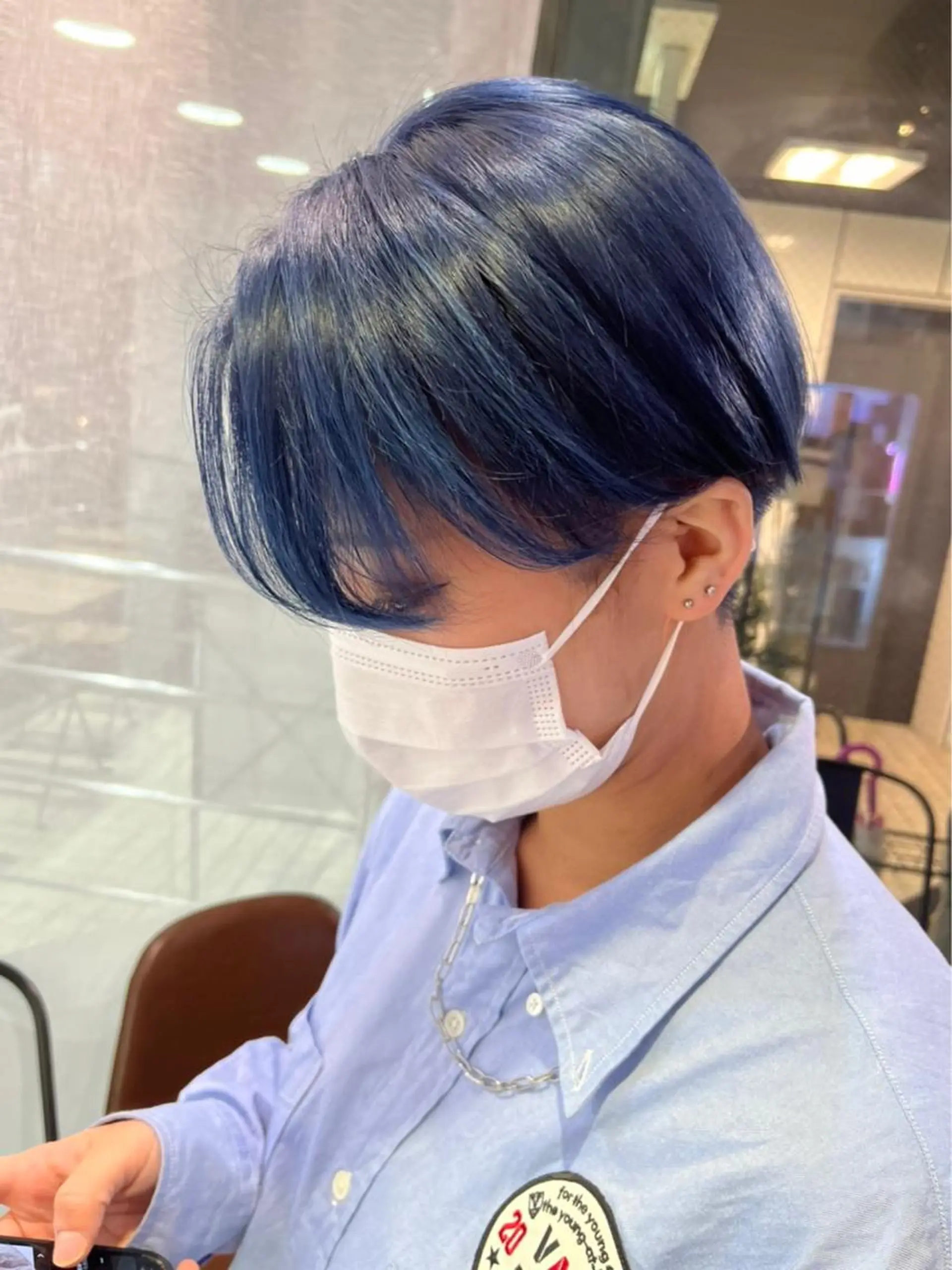 カラー メンズ メンズハイトーン ブルーカラー ハイトーンカラー メンズ/艶髪/カラー サクラ🌸のヘアスタイル