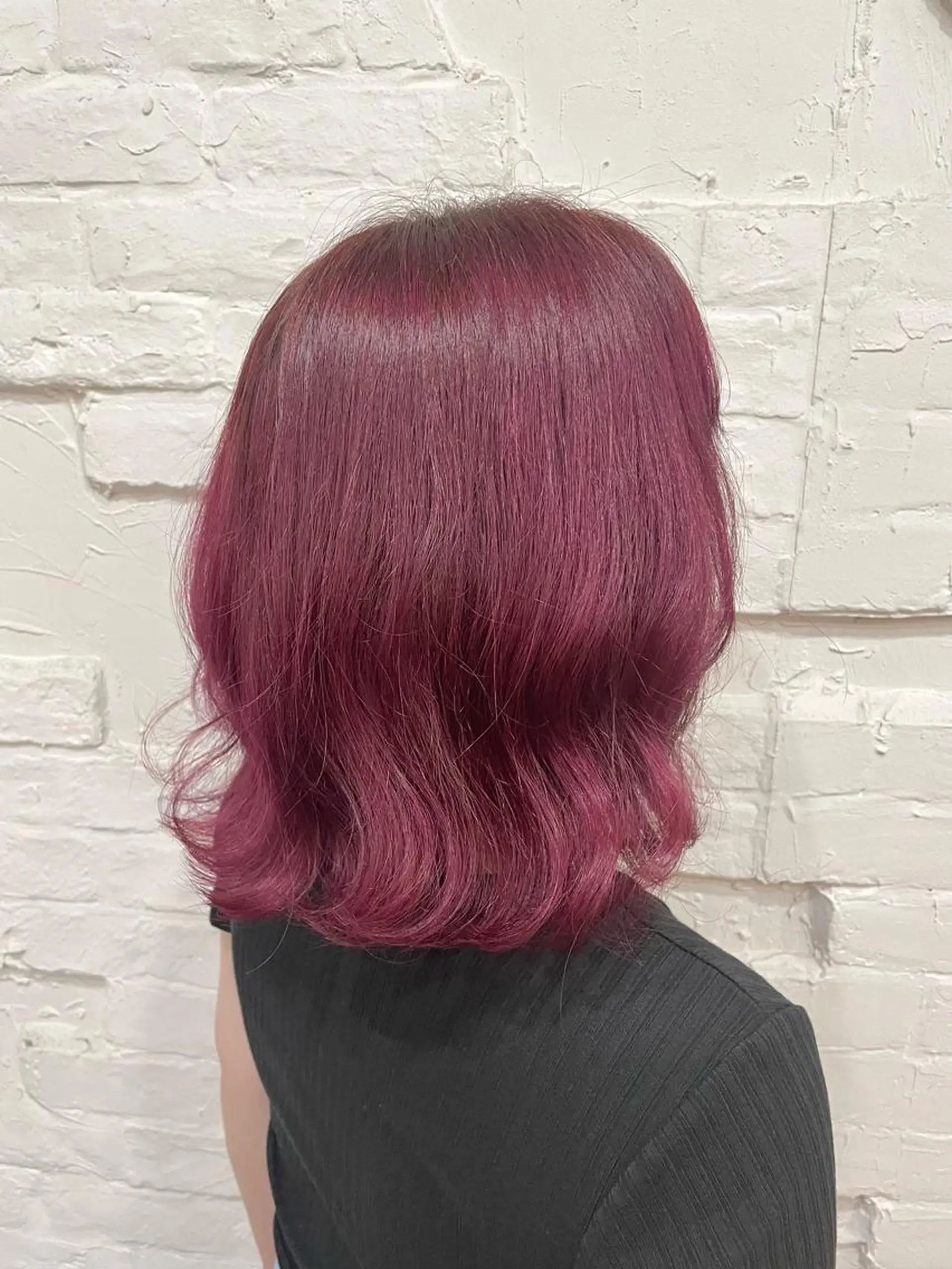 ミディアム カラー ヘアアレンジ ヘアカラー 【ピンク/韓国ヘア/ ヘアセット】亜海のヘアスタイル