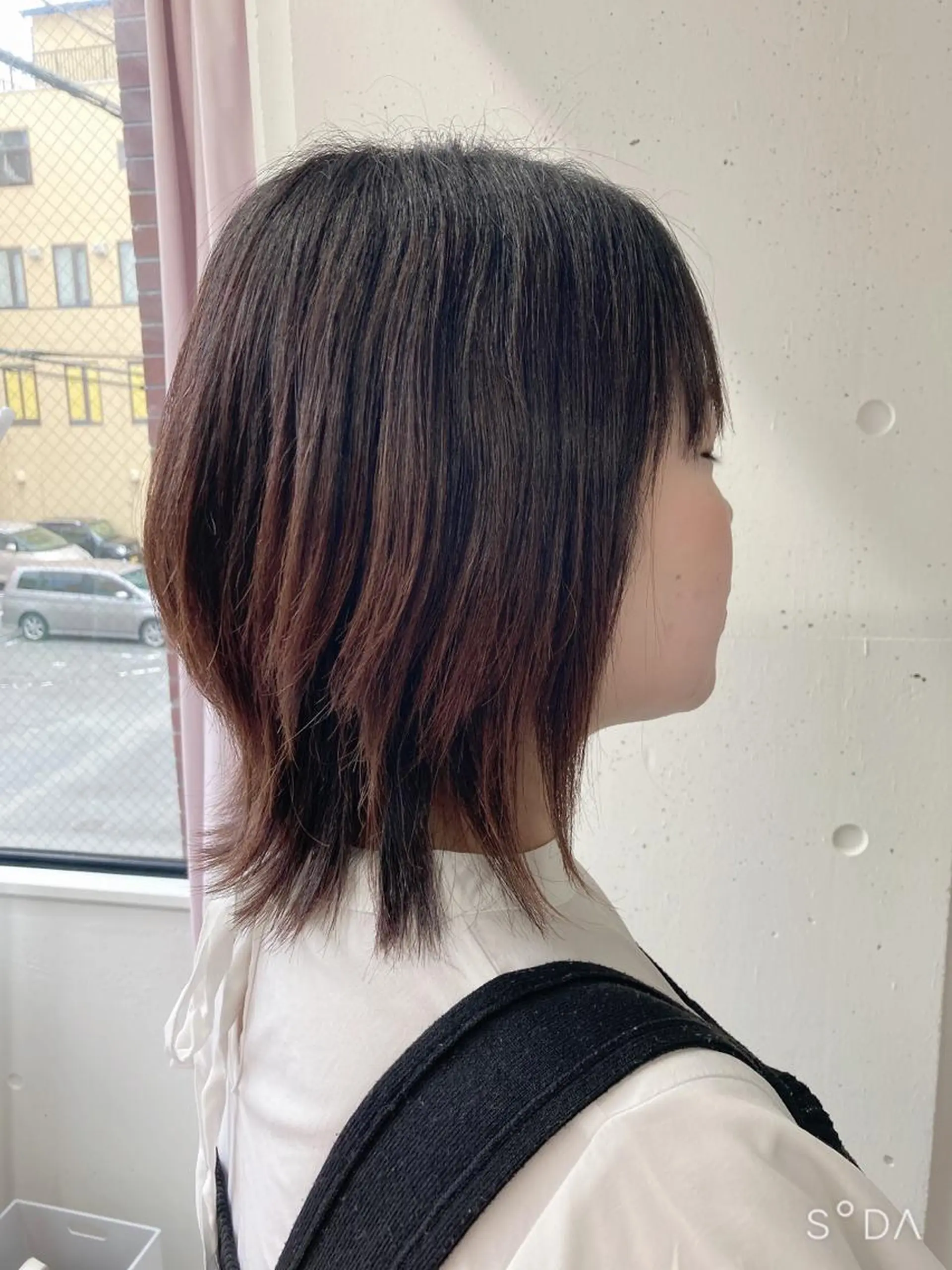 ミディアム 縮毛矯正 ウルフカット カット 縮毛矯正 ミルミー美容室所属・🦄💒💓齎藤 七海子🦄💒💓のマツエク・マツパデザイン