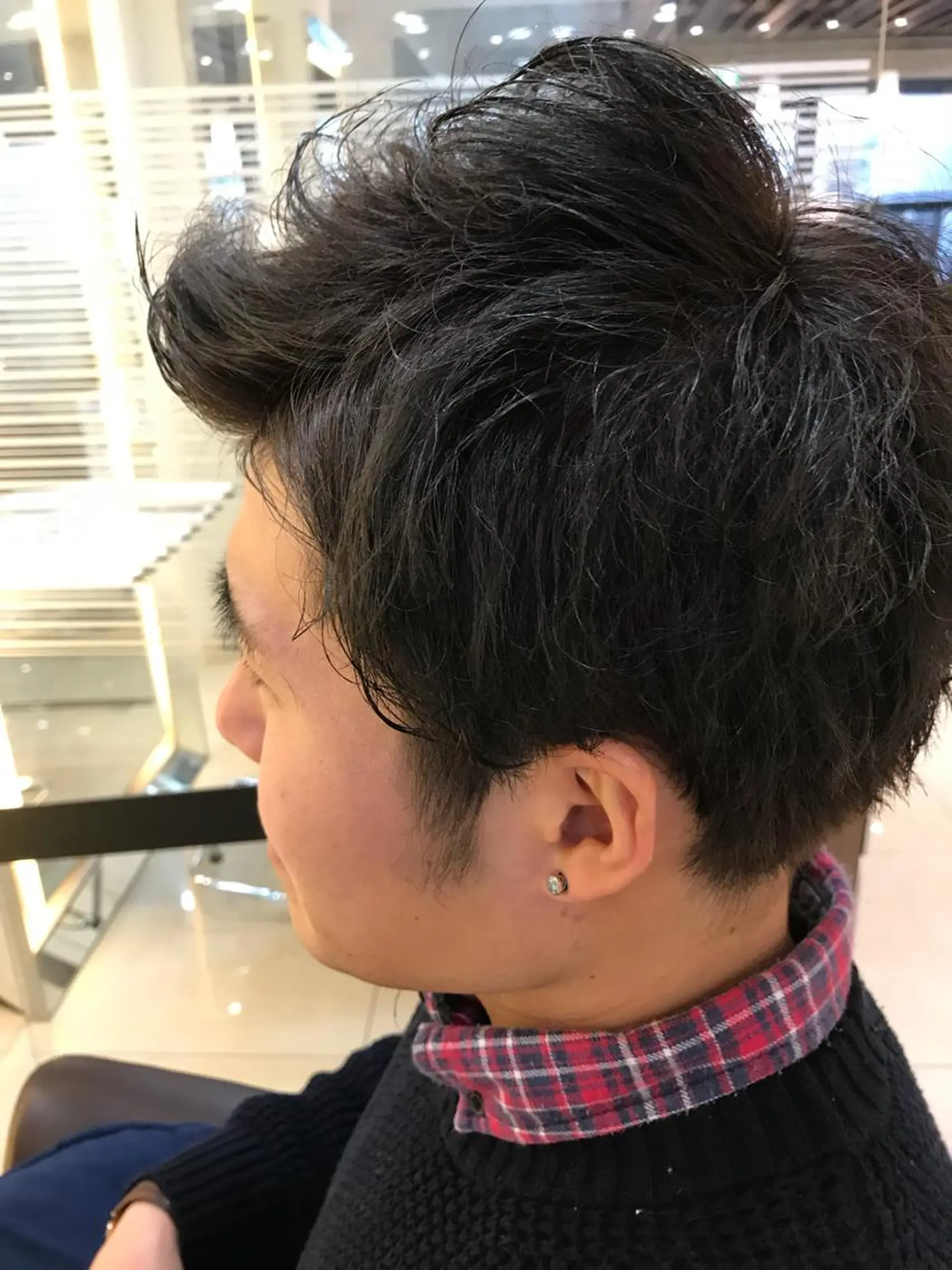 ショート メンズ アップバング 似合わせ／代表 髪質改善/山田将大のヘアスタイル