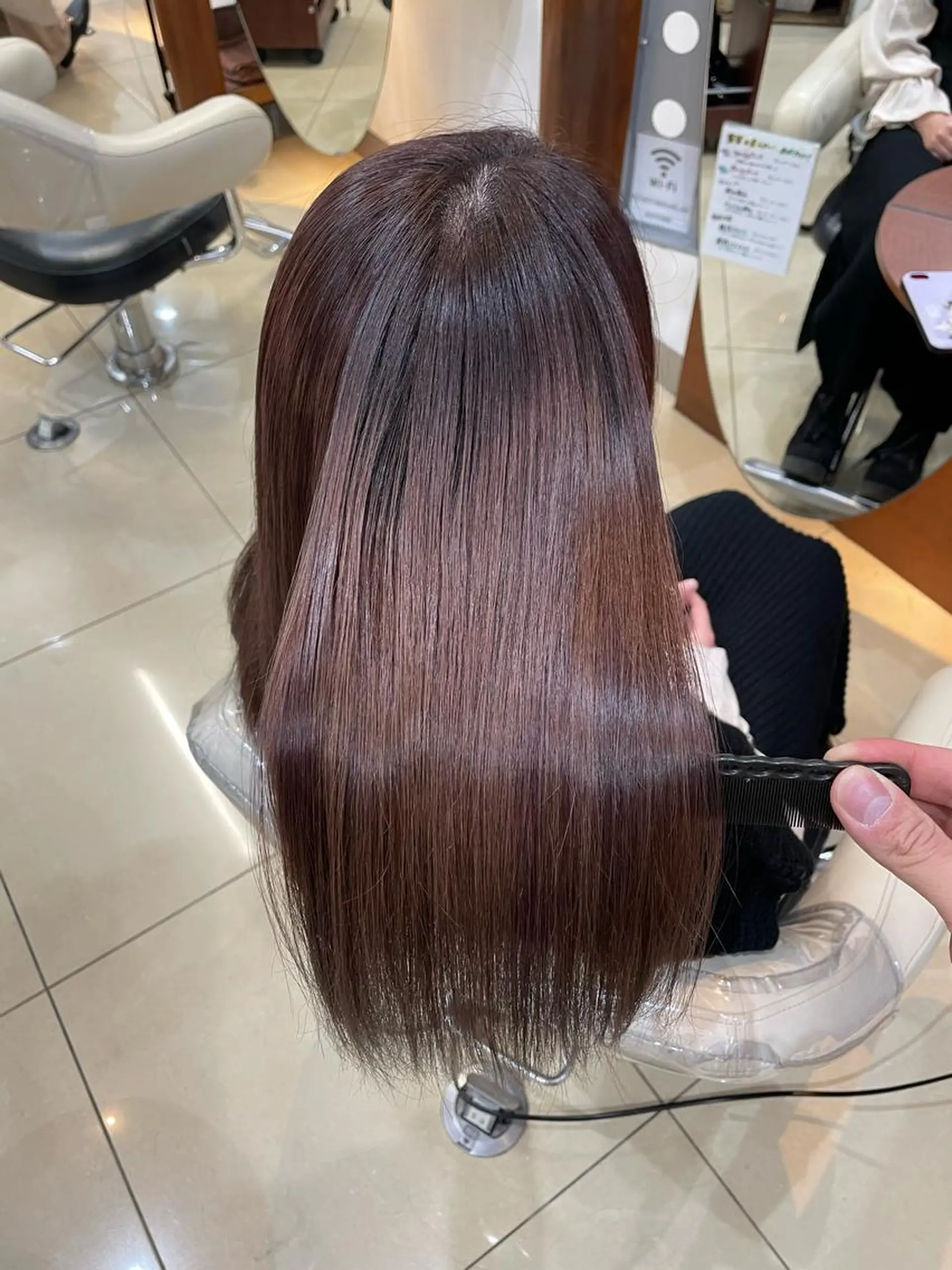 ロング カラー パーマ カット 縮毛矯正 トリートメント 縮毛矯正/髪質改善 /韓国風　山川春輝のヘアスタイル