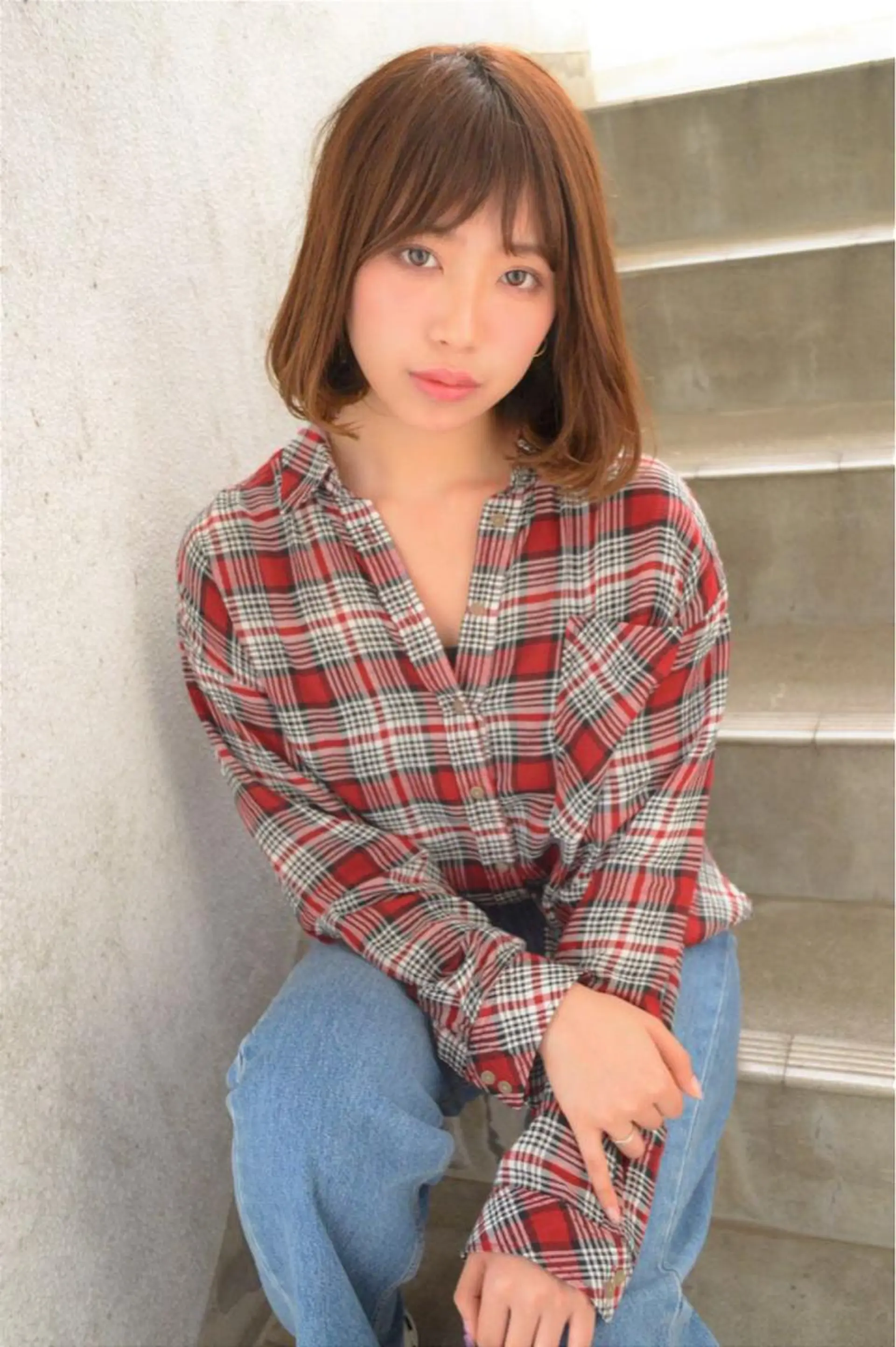 ショート ワンレンボブ ボブ カノンバイフラミューム所属・ショートは任せて ミヤザキのヘアスタイル