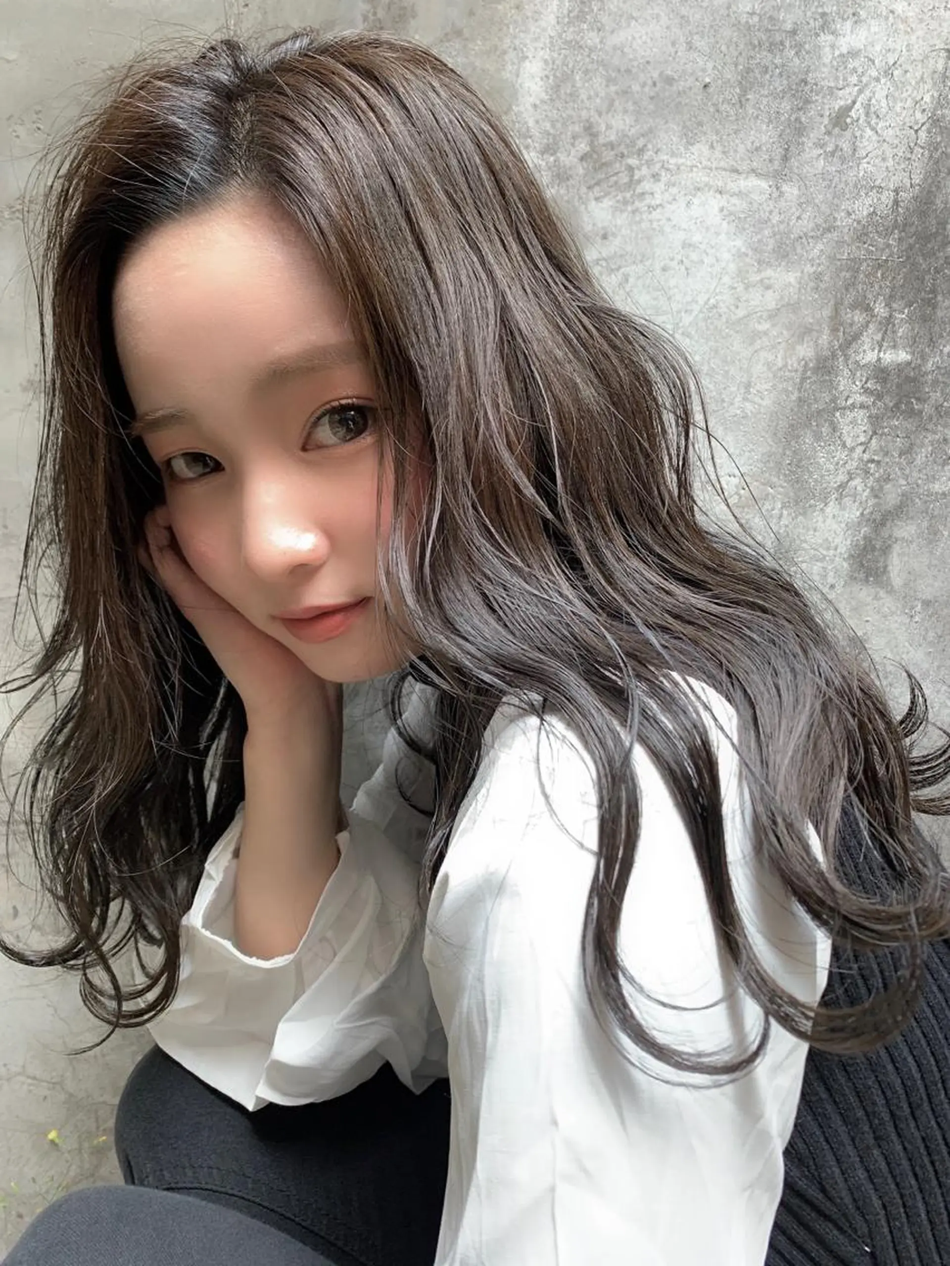 ロング カット ヘアカラー トリートメント 髪質改善will hairdesignのヘアスタイル