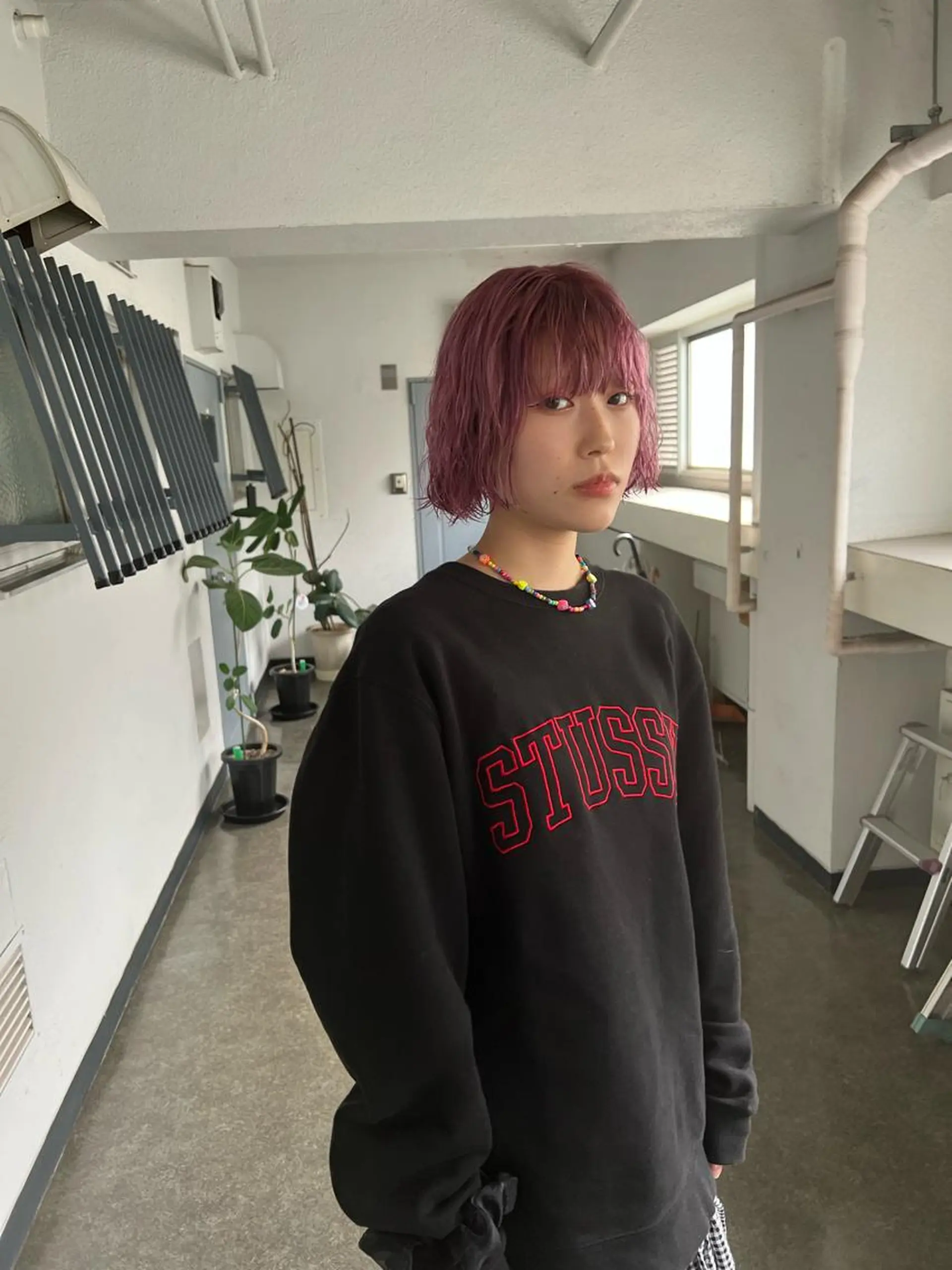 ショート カラー 退色まで透明感ある ダブルカラー/リクのヘアスタイル