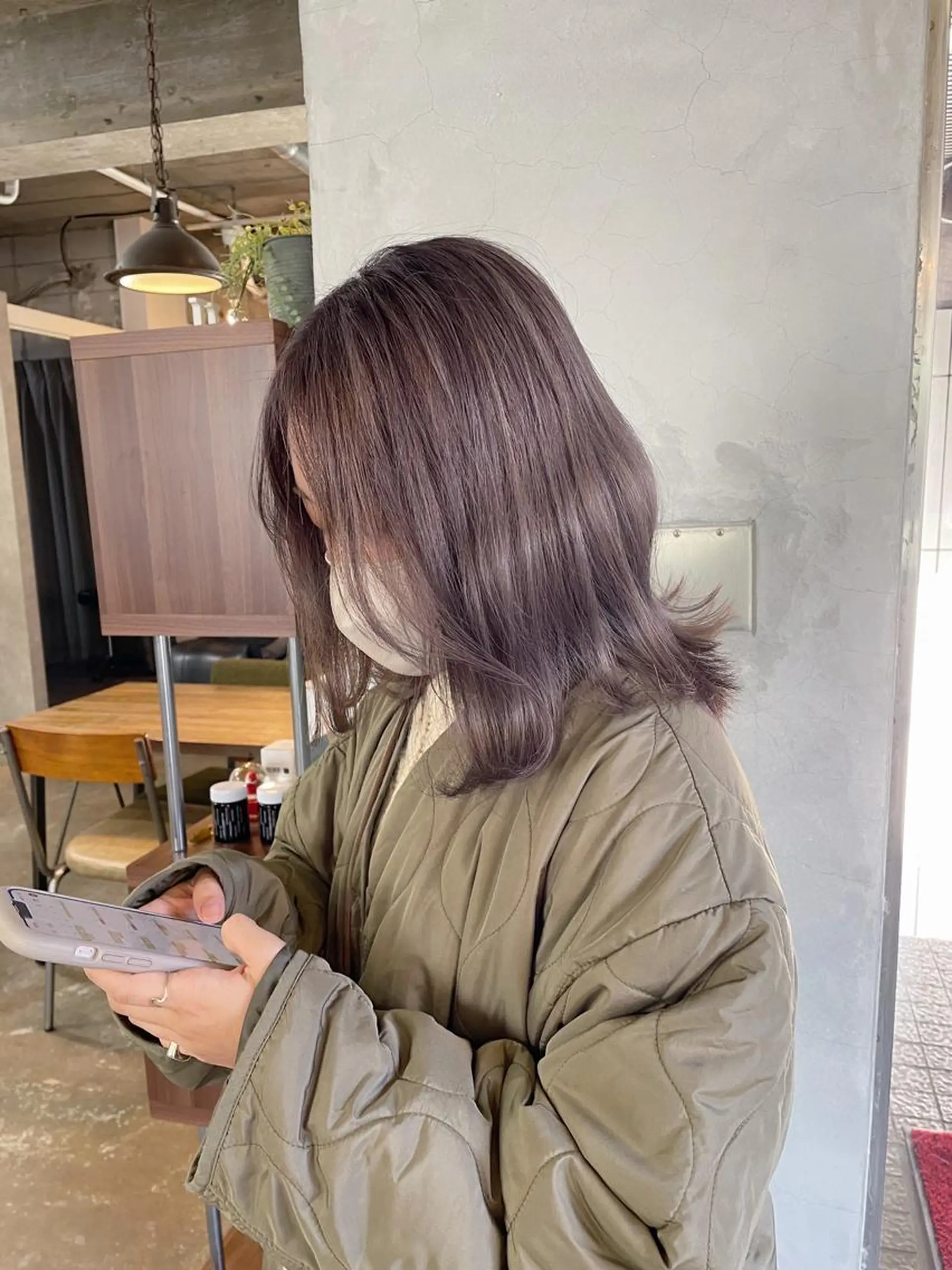 ミディアム カラー グレージュ ラベンダーカラー ラベンダーグレージュ ラベンダーグレー ralme/sol 髙橋一哉のヘアスタイル