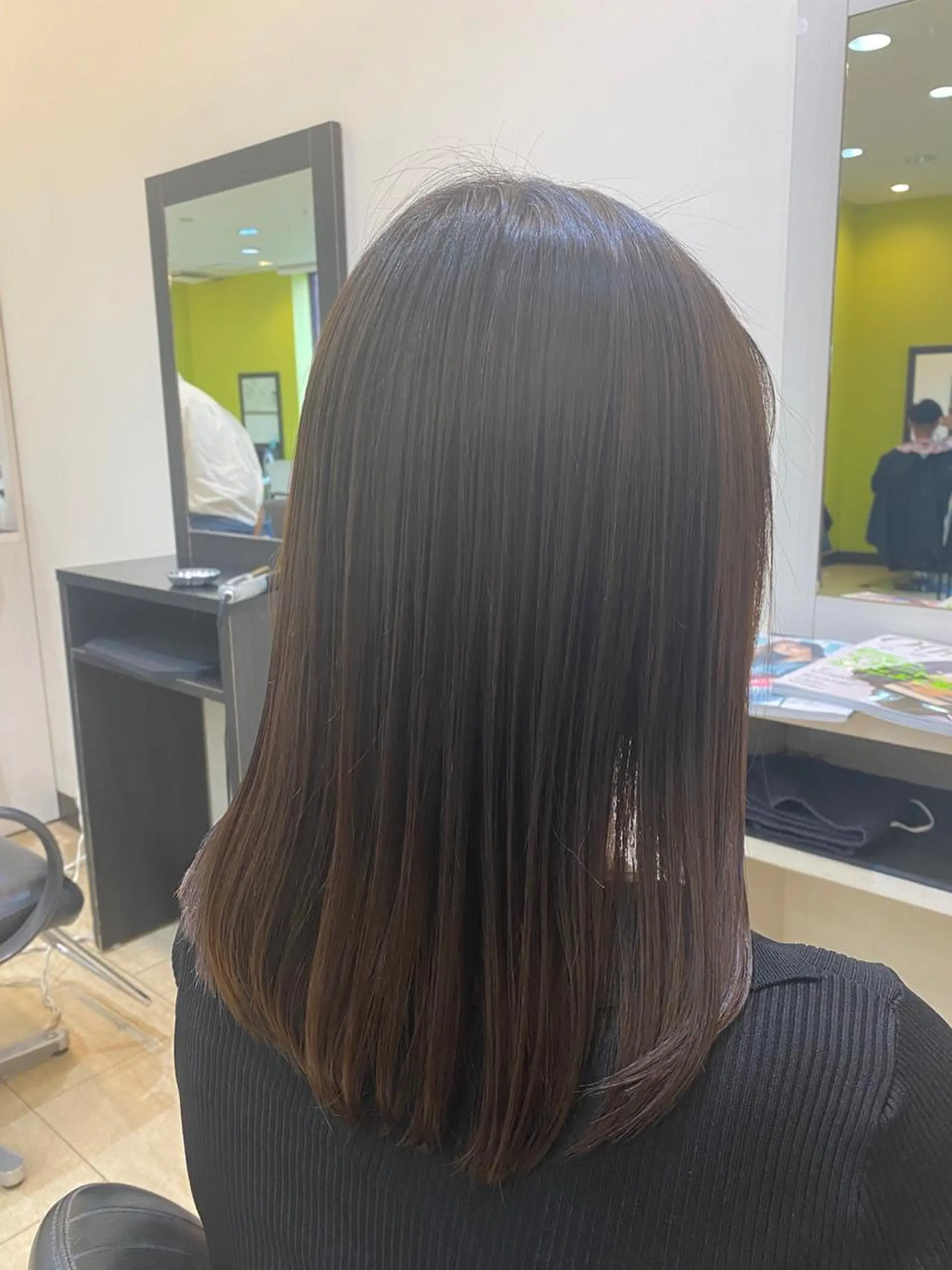 ミディアム 縮毛矯正 カット 縮毛矯正 トリートメント wa daのヘアスタイル