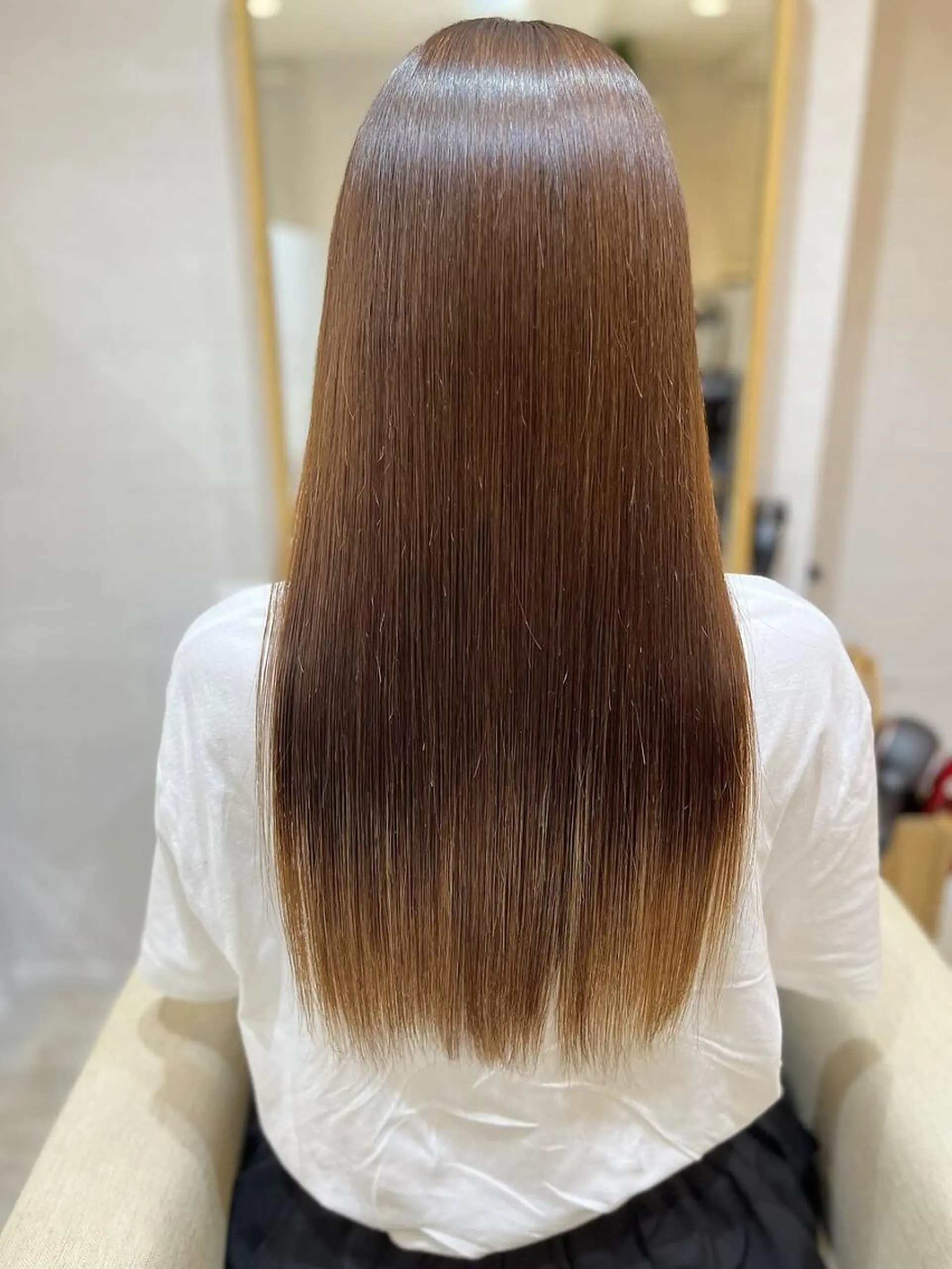 セミロング カラー 髪質改善 カット 縮毛矯正 トリートメント Stellar 髪質改善ステラのヘアスタイル