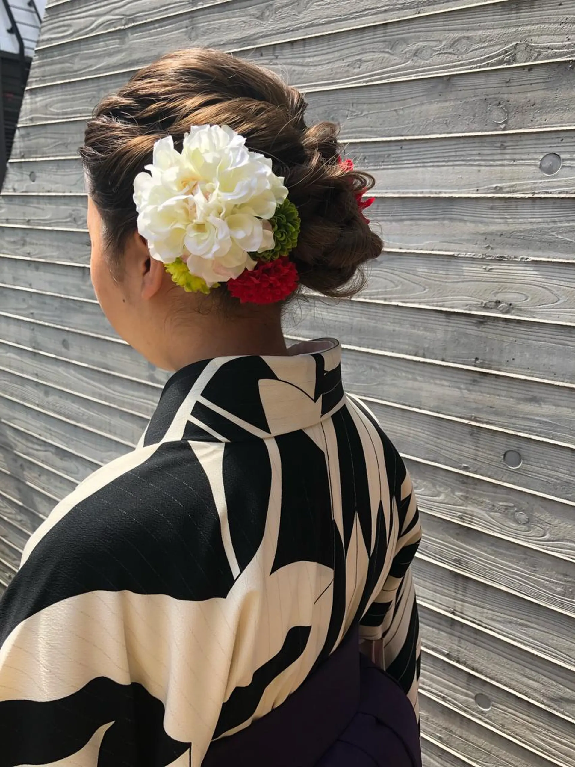 セミロング カラー パーマ ヘアアレンジ 藤井 菜緒のヘアスタイル