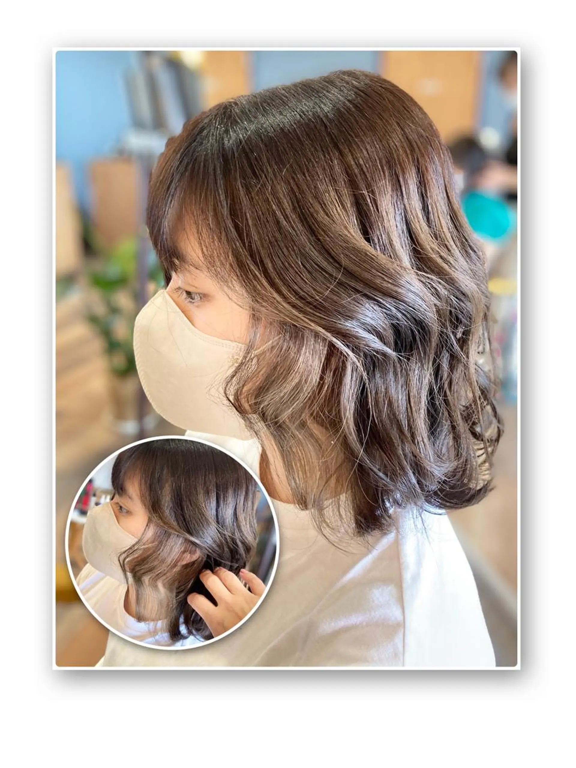 ミディアム カラー 中野 紹江のヘアスタイル