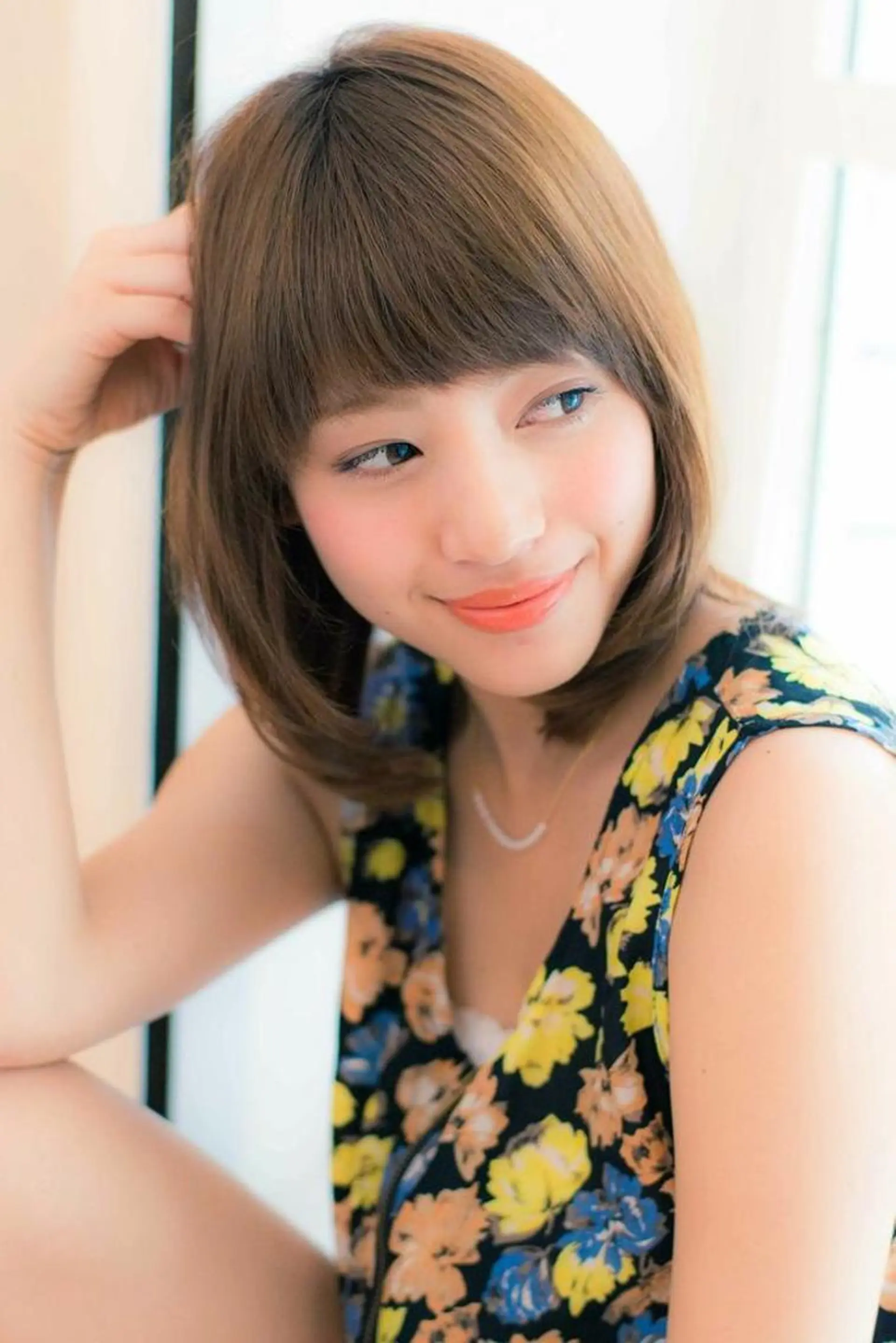 ミディアム ボブ 縮毛矯正 【銀座｜店長】 イノケンのヘアスタイル