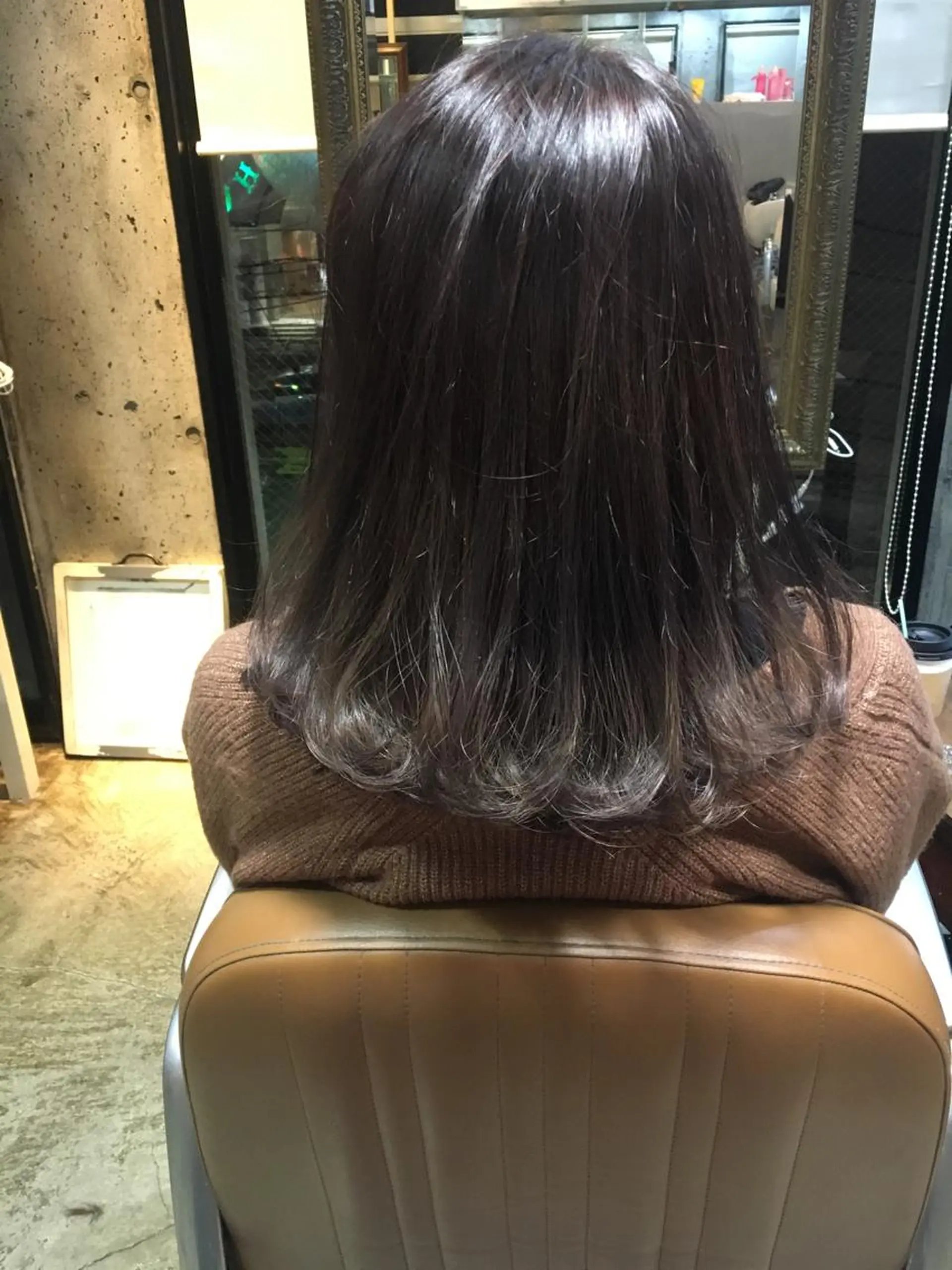 ミディアム カラー グラデーションカラー ハイライトカラー ハイライト 北條 優輝のヘアスタイル