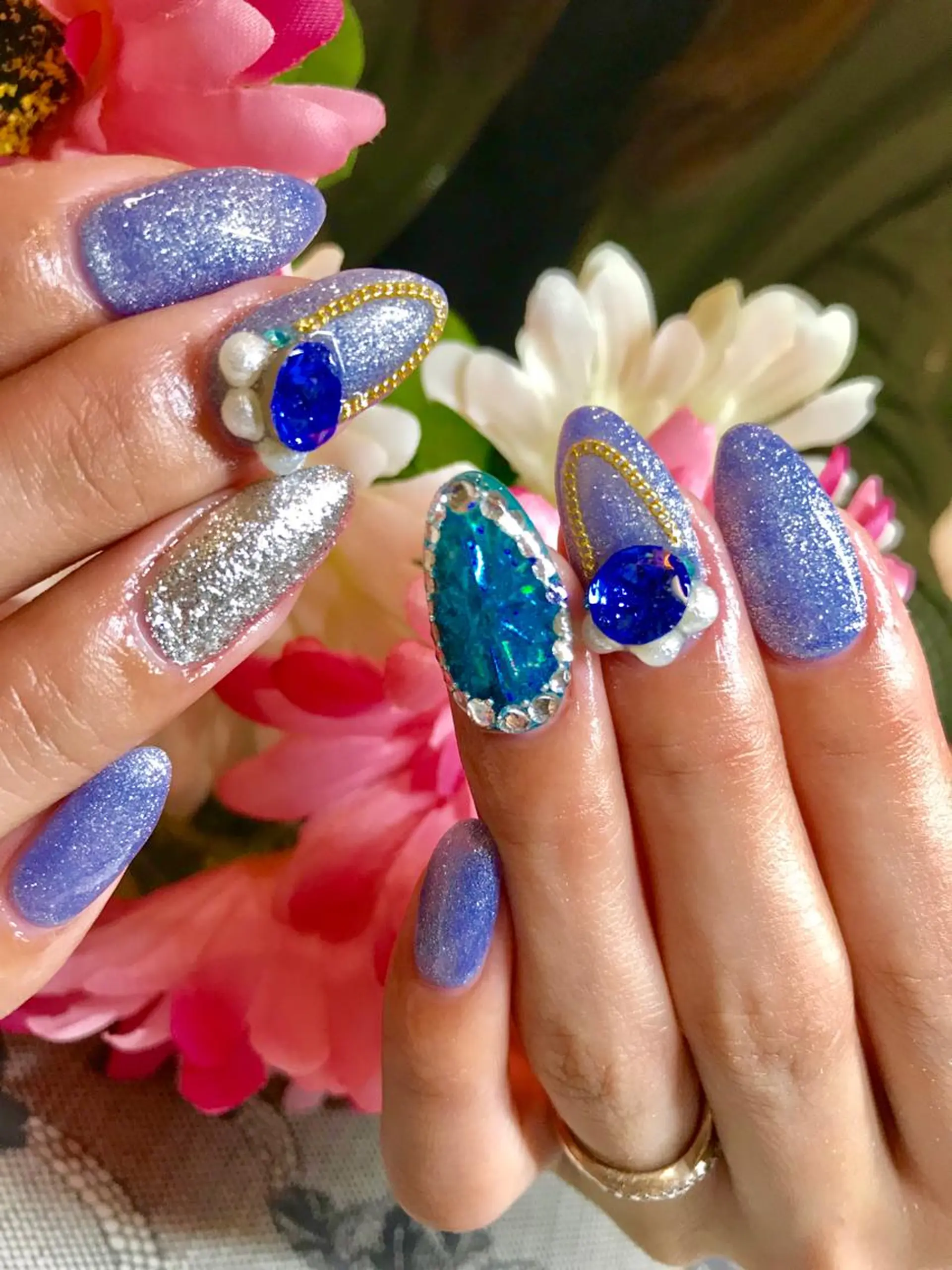 ネイル ジェルネイル キラキラネイル その他(ネイル) Grazie AMOREのネイルデザイン