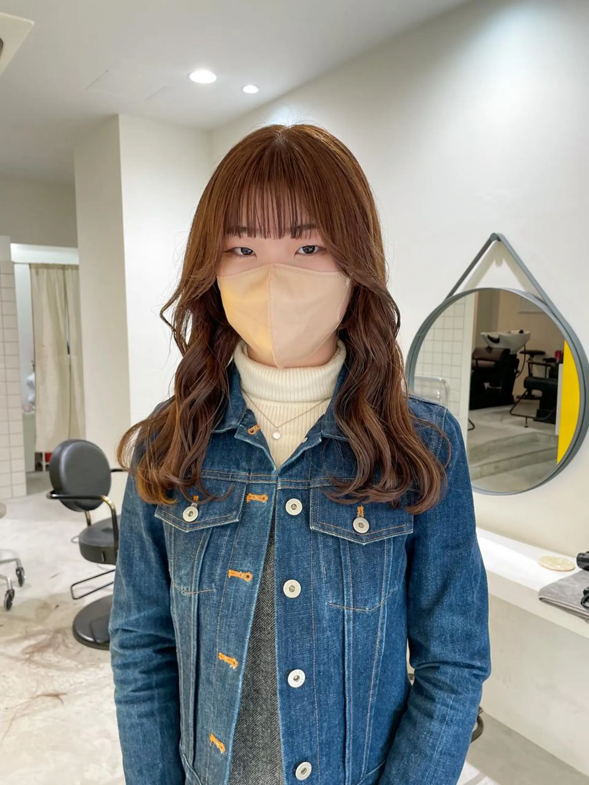 セミロング カラー Koto🌿 ブリーチなしカラーのヘアスタイル