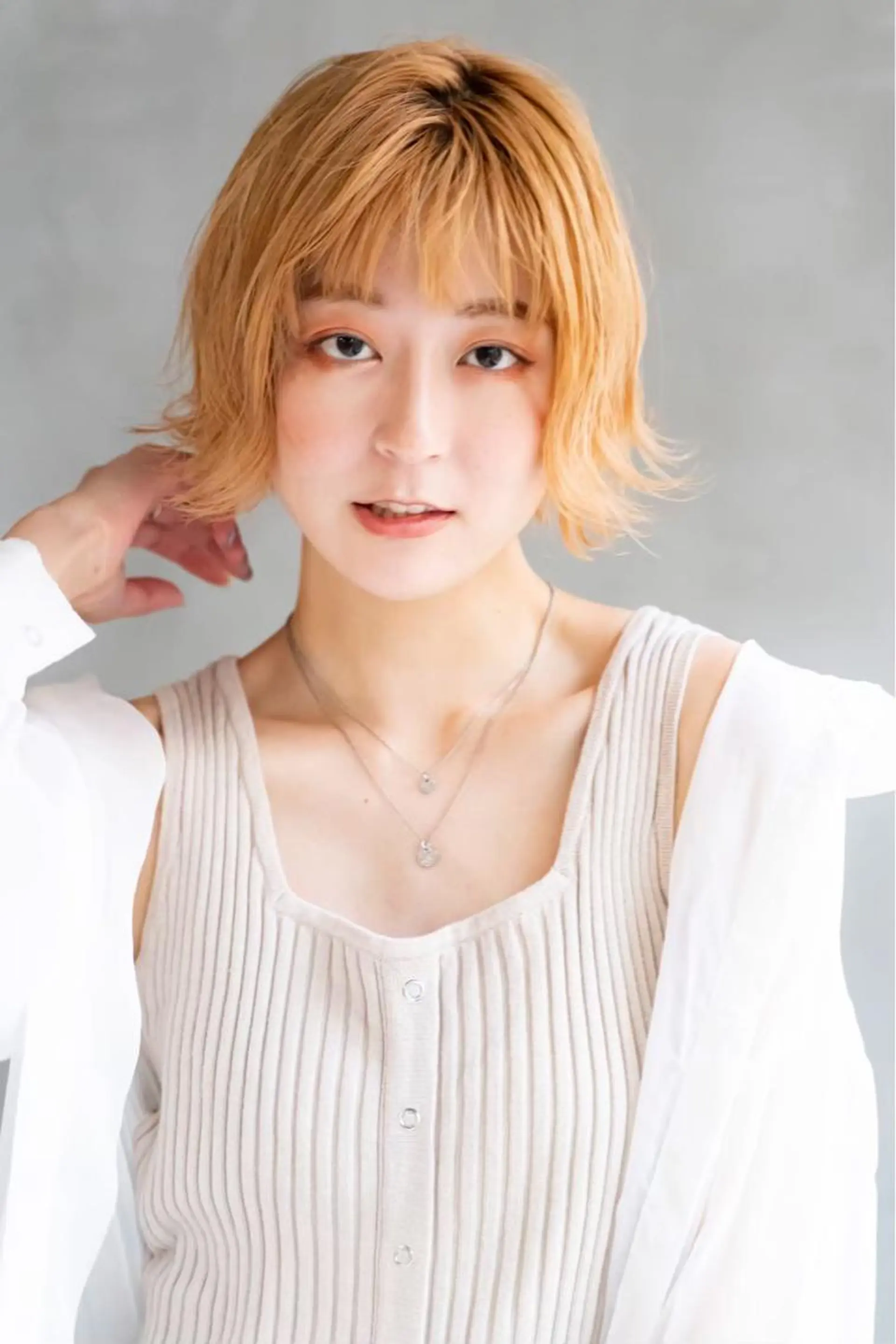 カラー ハイトーンカラー ヘアカラー ヘアセット MUSASHI ブリーチカラー◎のヘアスタイル