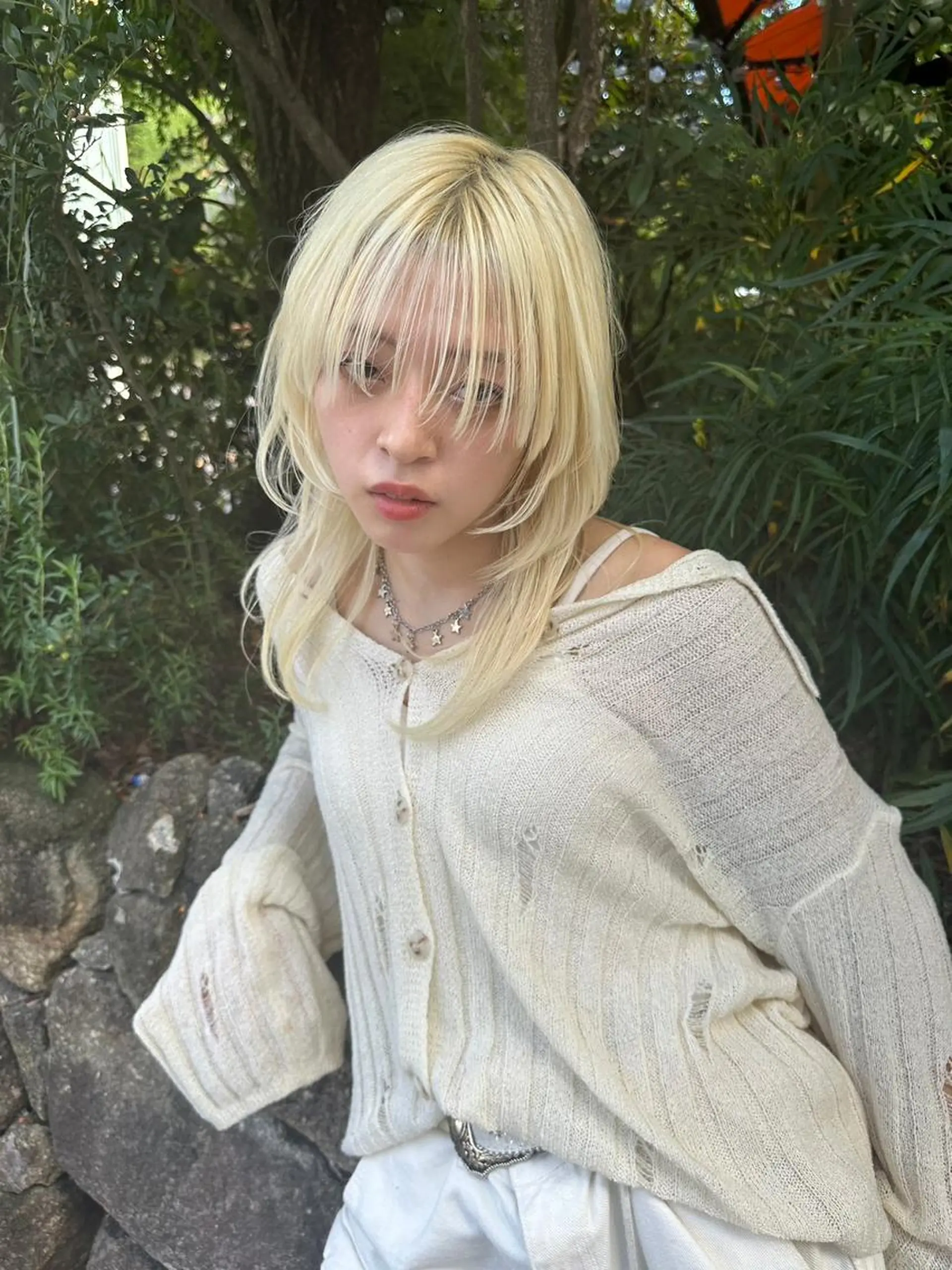 カラー カット ヘッドスパ ヘアセット 透明感🌟うる艶韓国 ハイトーン/渋谷のヘアスタイル