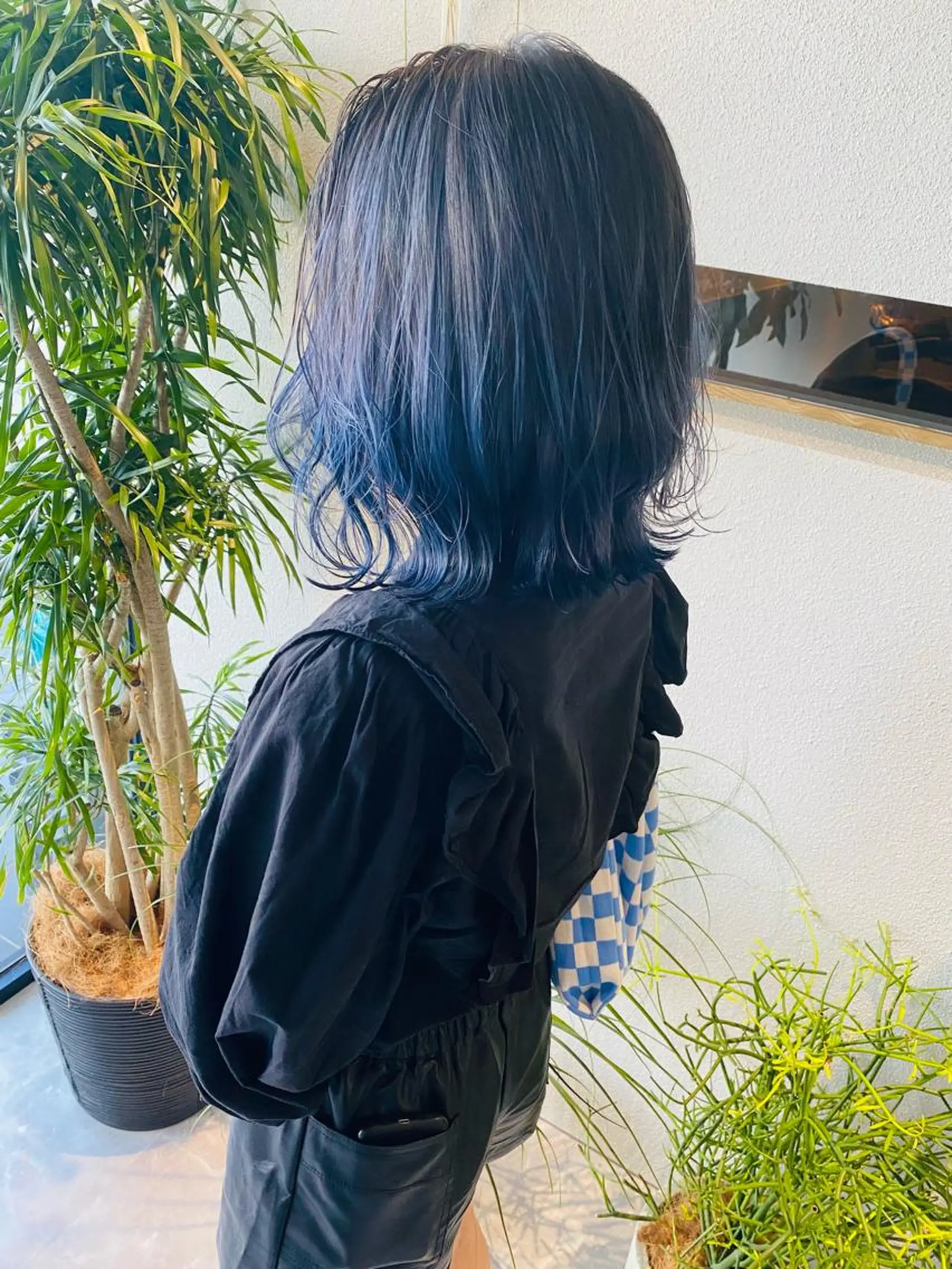 ミディアム カラー ブルーカラー ブルーパープル グラデーションカラー パープルカラー ヘアカラー トリートメント Emitas.柳通り店所属・山﨑 大暉【ダブルカラー】のヘアスタイル