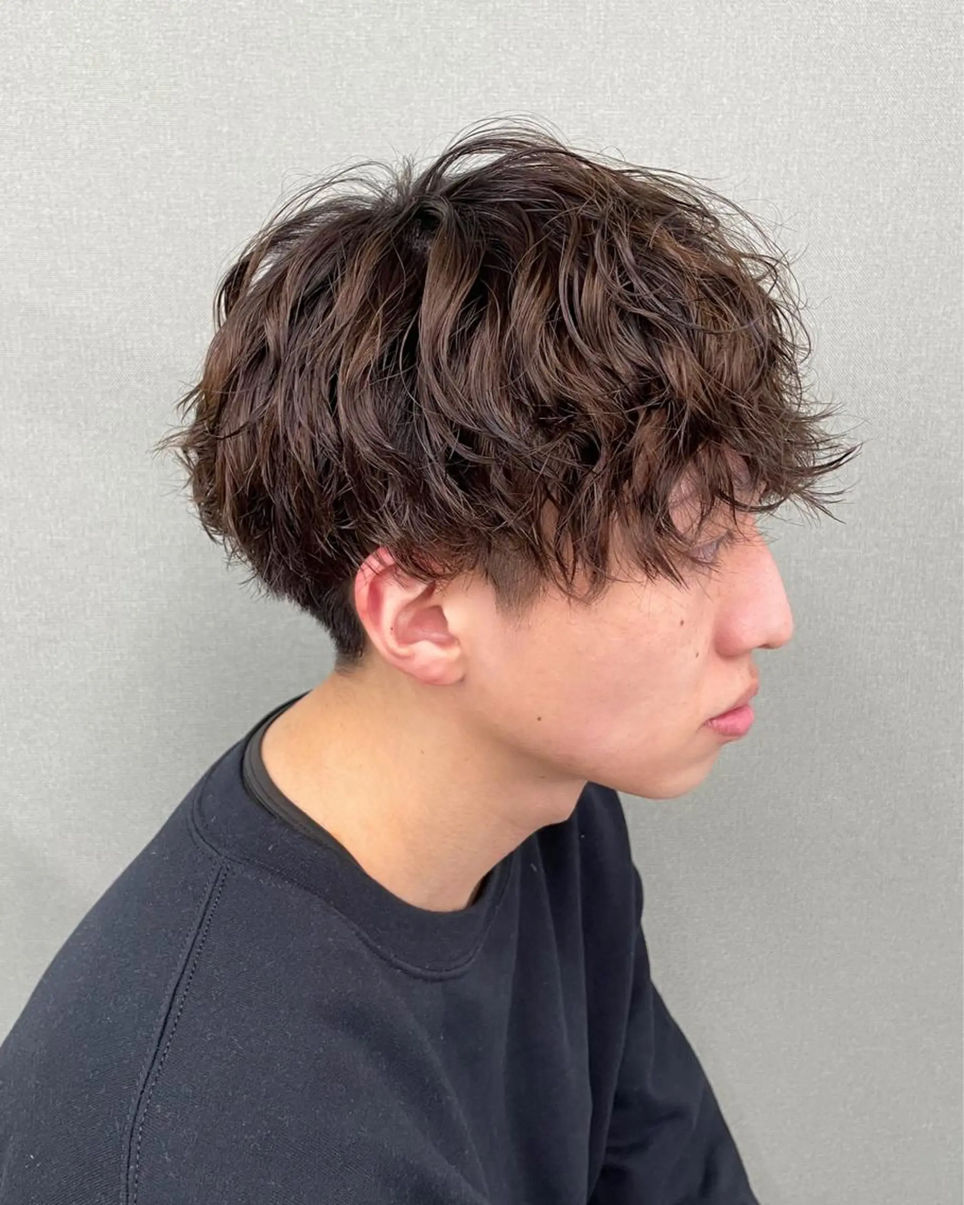 ショート カラー パーマ メンズ マッシュ メンズパーマ スパイラルパーマ 🎀プルエクステ みまひかる🎀のヘアスタイル