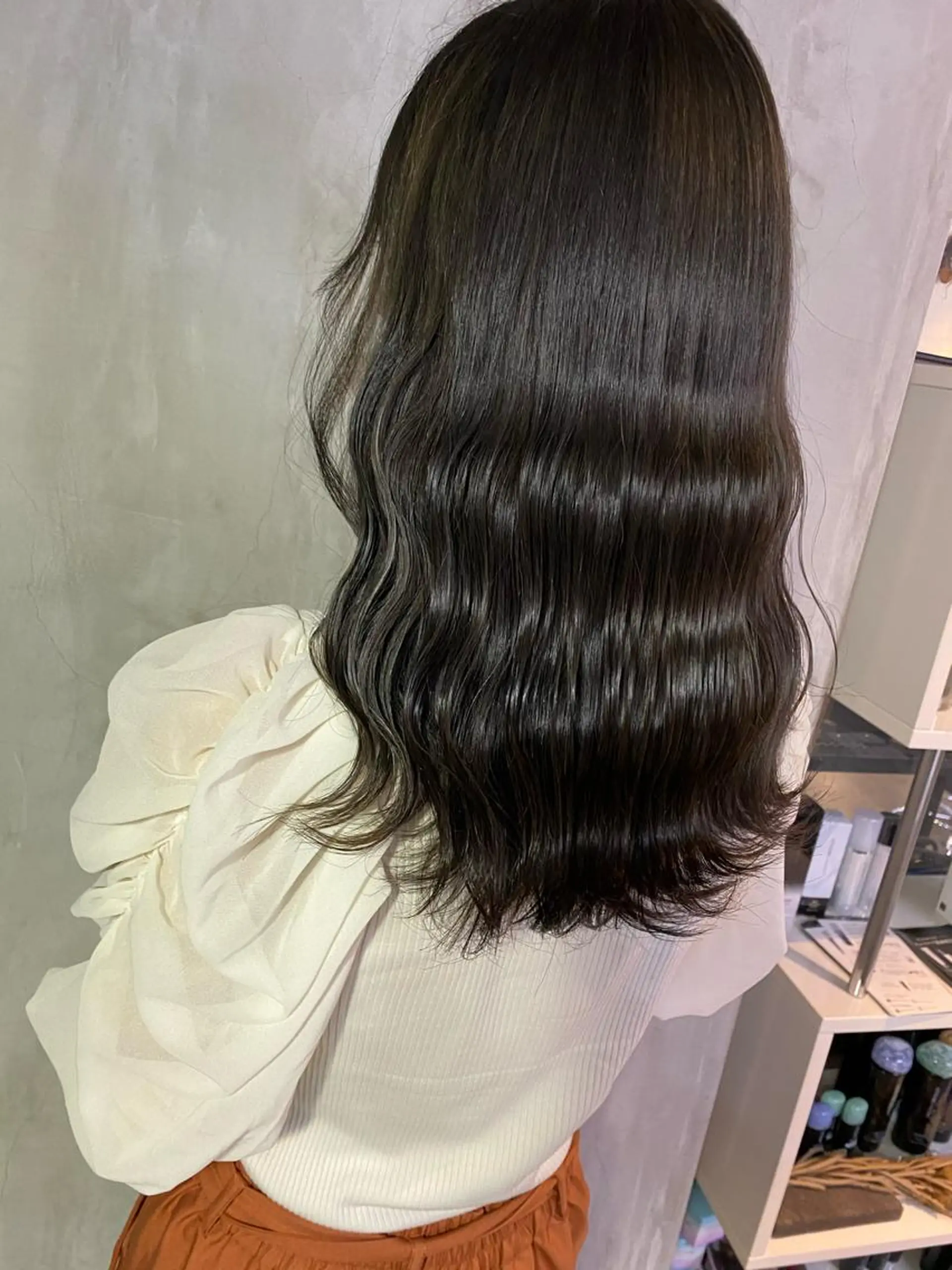 ロング カラー ヘアアレンジ ヘアカラー 切りっぱなしボブ/ デザインカラー店長のヘアスタイル