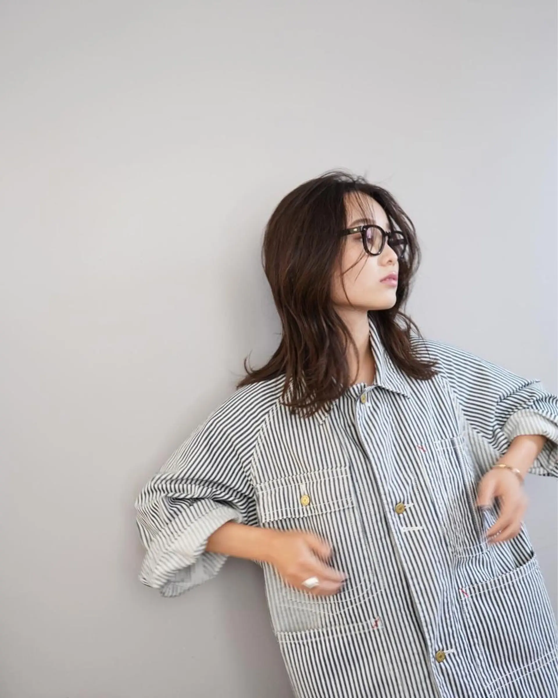 ミディアム カラー THE DAY所属・AKI HASHIMOTOのヘアスタイル