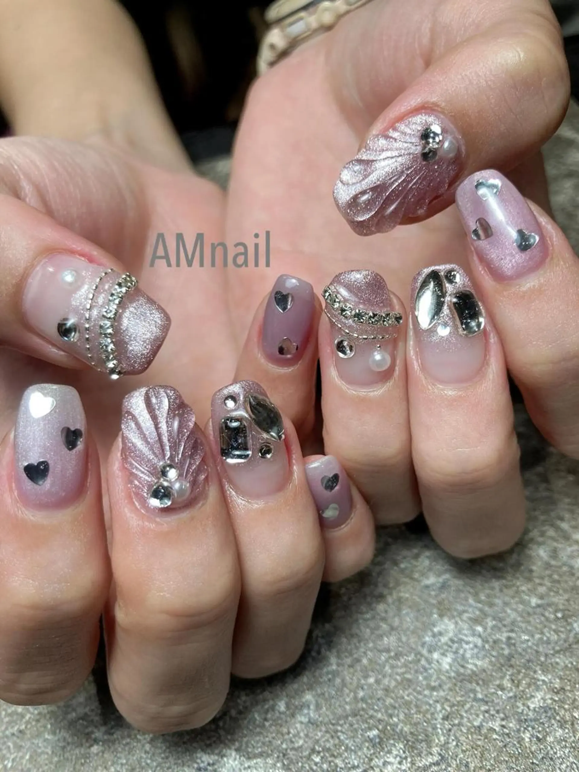 ネイル アートネイル 持ち込み ハンドネイル Am:nail 柏 SUE（スゥ）のネイルデザイン