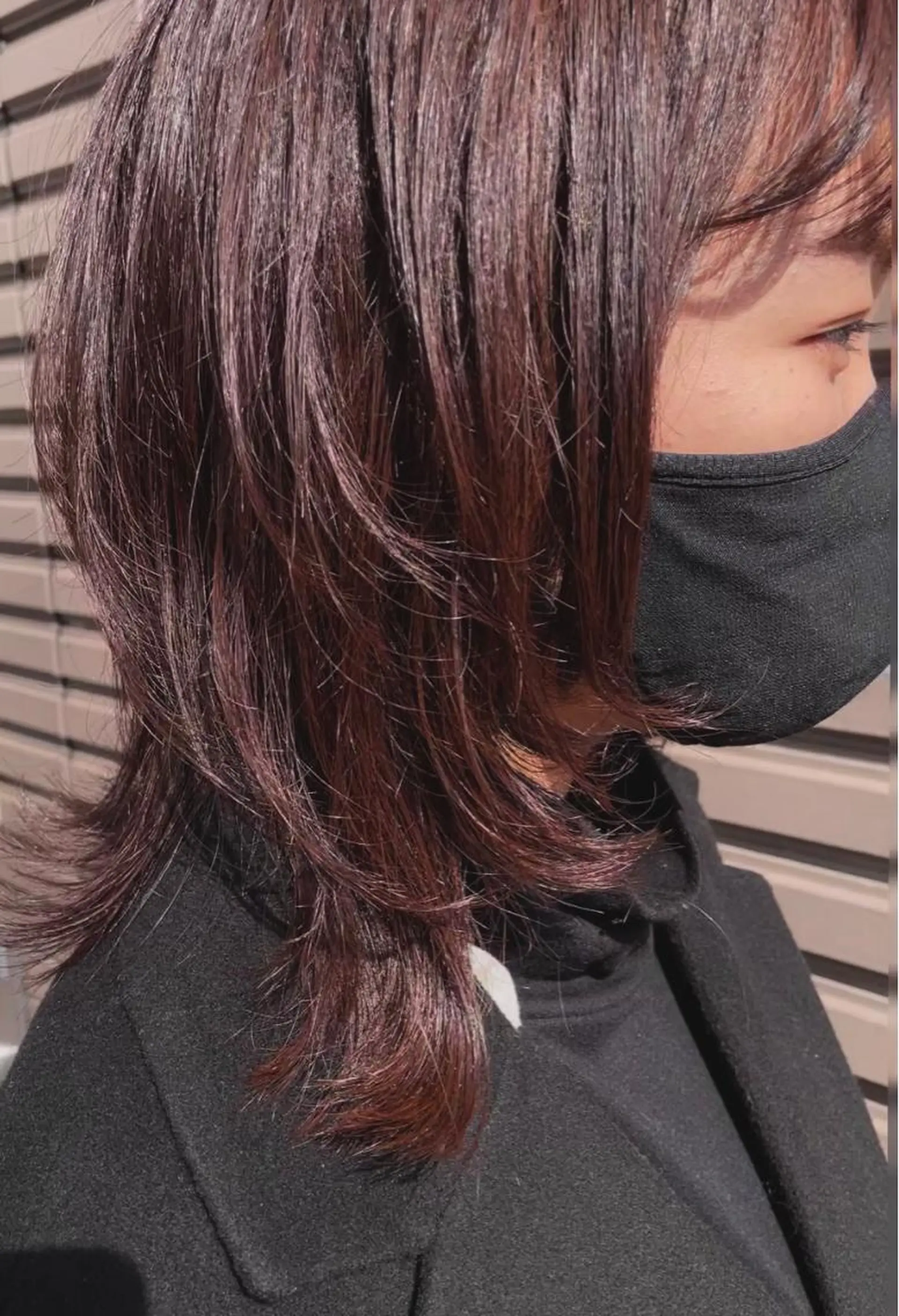 ミディアム カラー グレージュ ピンクカラー ウルフカット VERBENA所属・ハイライト／艶カラー 大河シンジのヘアスタイル