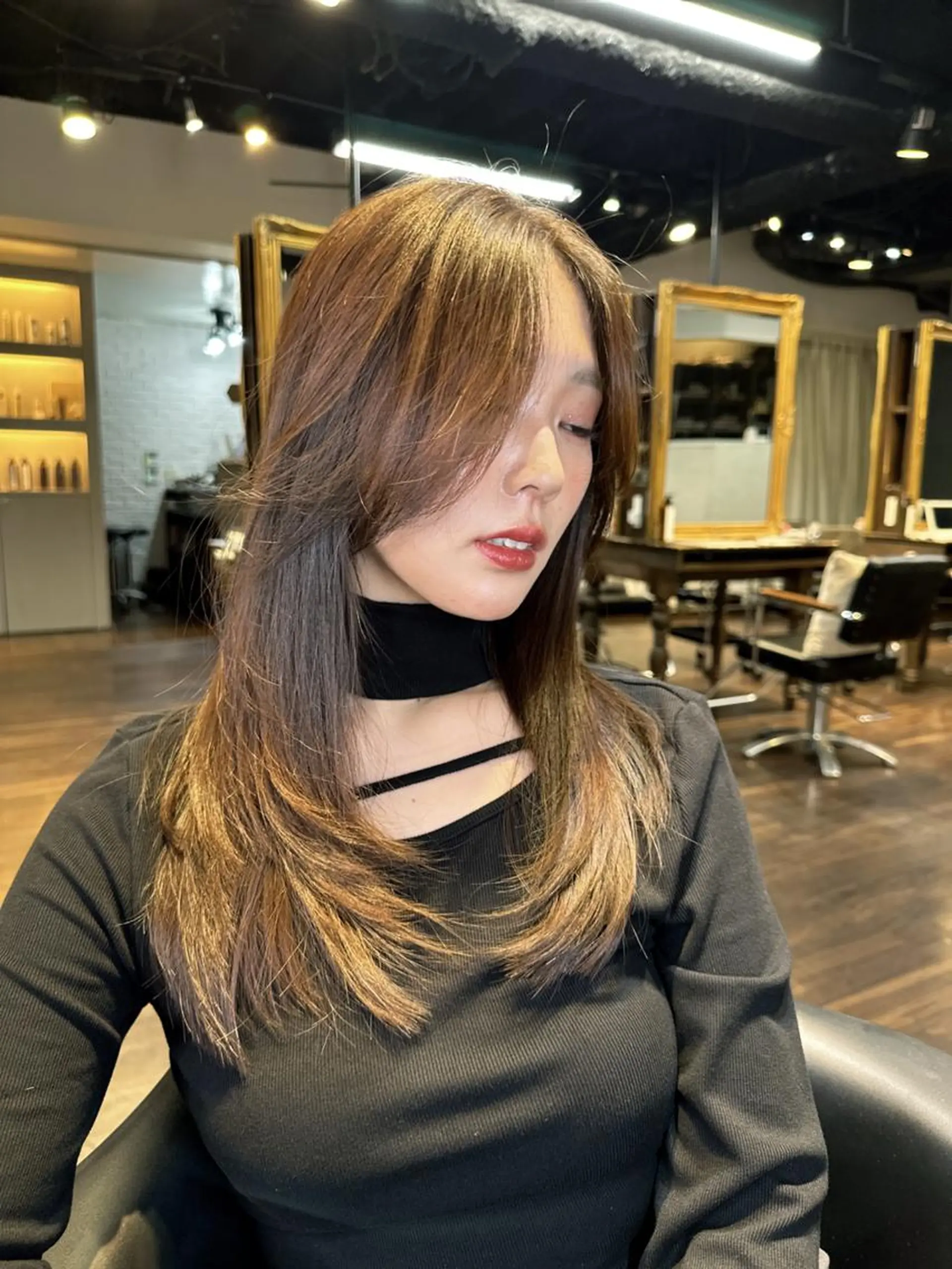 ロング 髪質改善 レイヤーカット トリートメント ワンホンヘア ワンホンヘア ケラチン/Kaitoのヘアスタイル