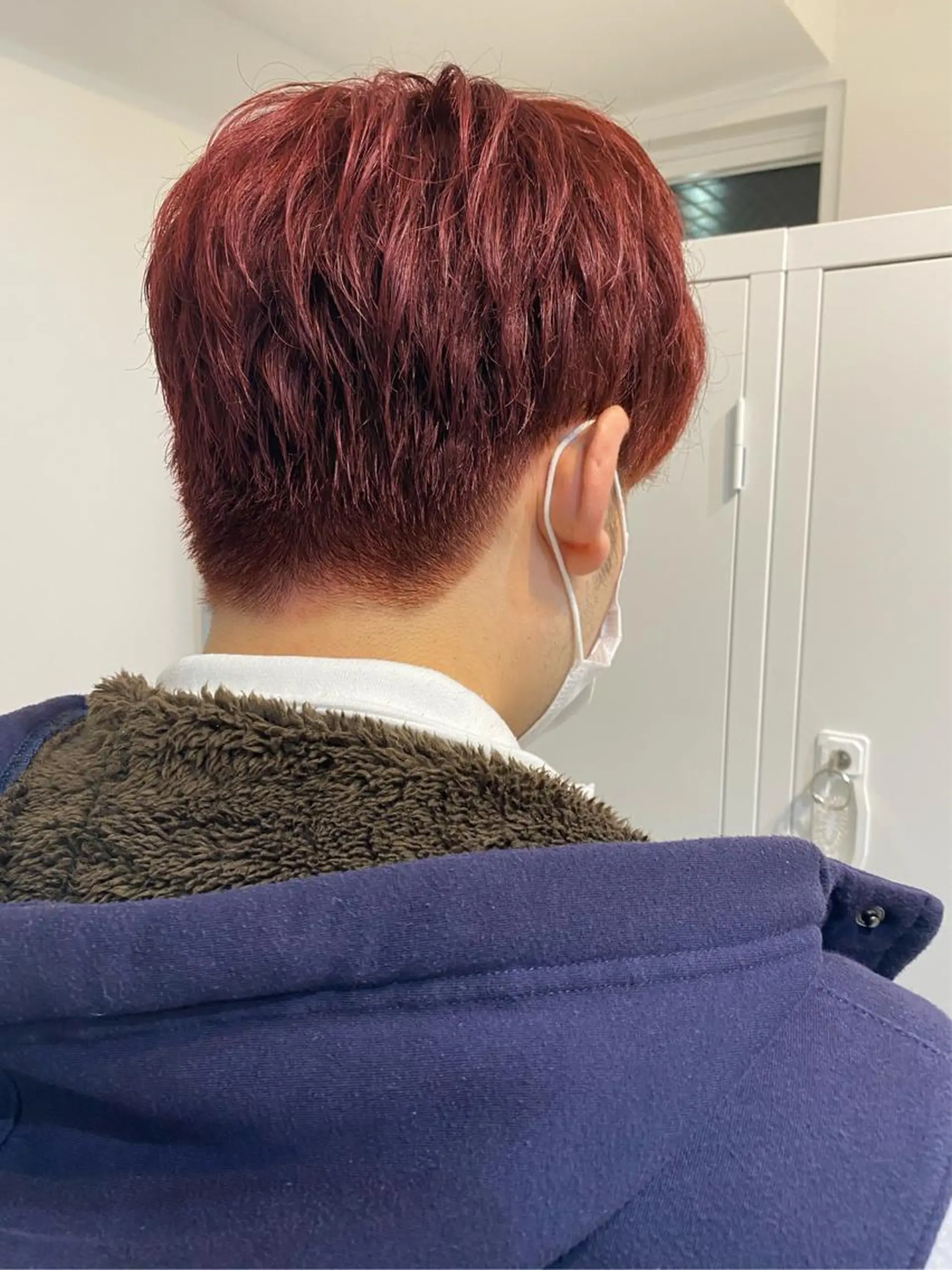 カラー メンズ レッドカラー 🎀暖色カラー🎀 おかだみほのヘアスタイル