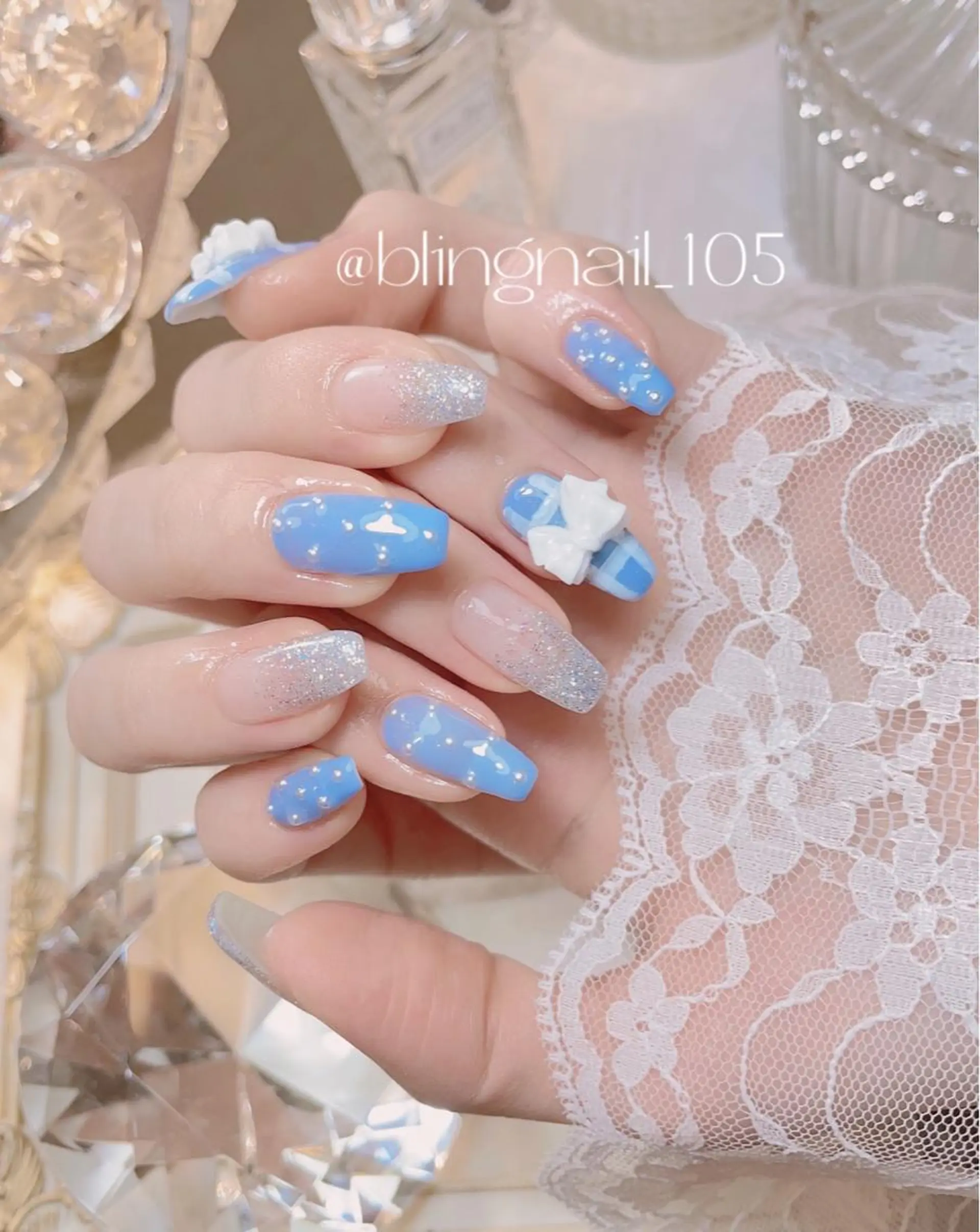 ネイル 23時まで❤︎韓国、 ワンホンネイルのネイルデザイン