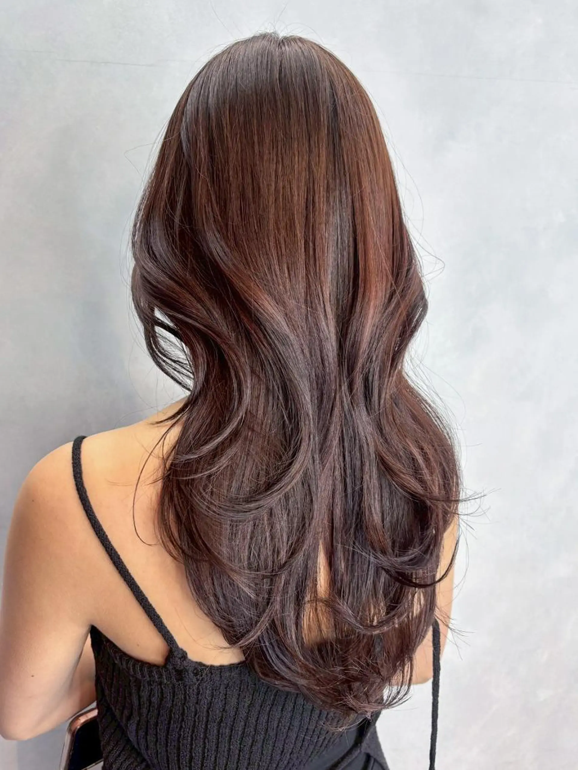 セミロング カラー ミストバング  フェイスフレーミング 韓国風ヘア おくれ毛 カット ヘアカラー トリートメント ITbyALBUM 八王子店のヘアスタイル