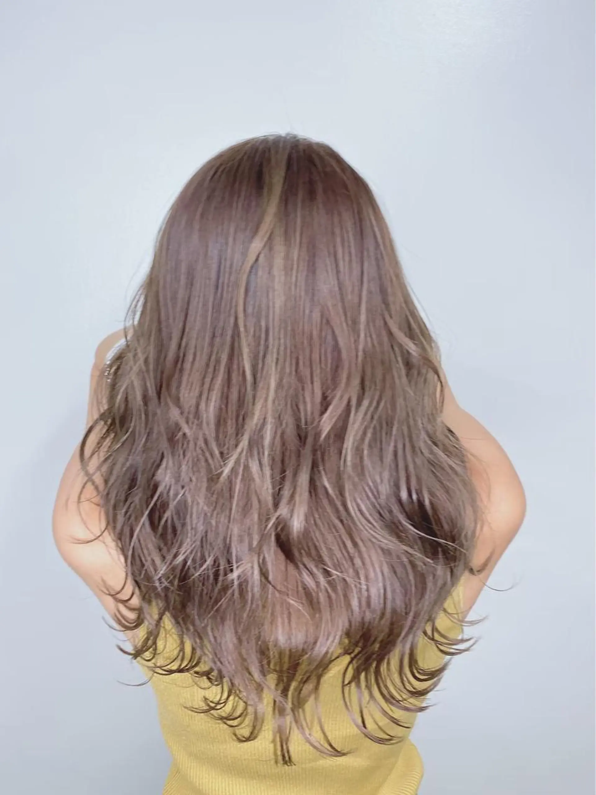 ロング カラー フェザーパーマ/ ダブルカラー/藤田のヘアスタイル