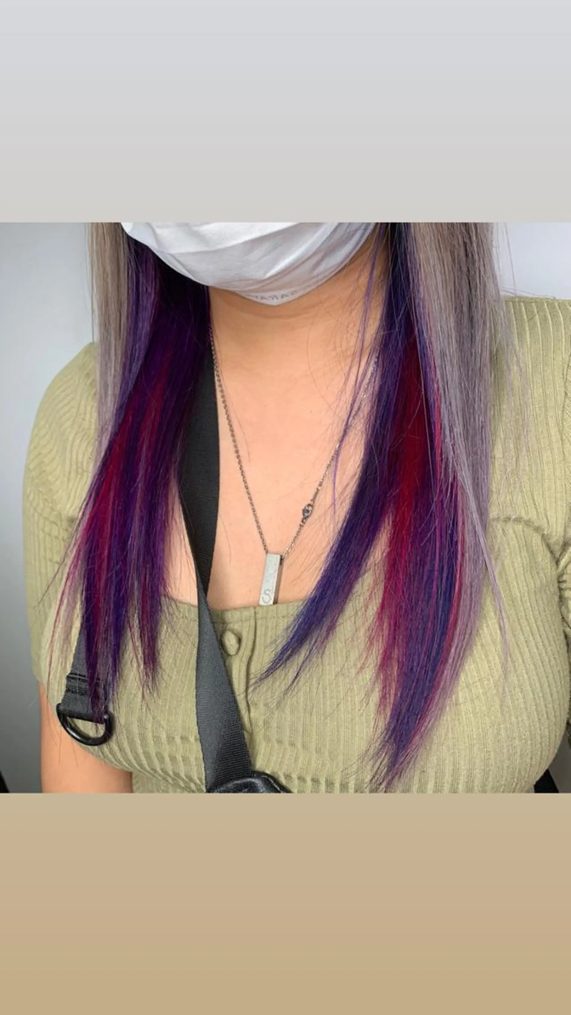 ロング カラー インナーカラー AMI ウルフパーマ/メンズのヘアスタイル