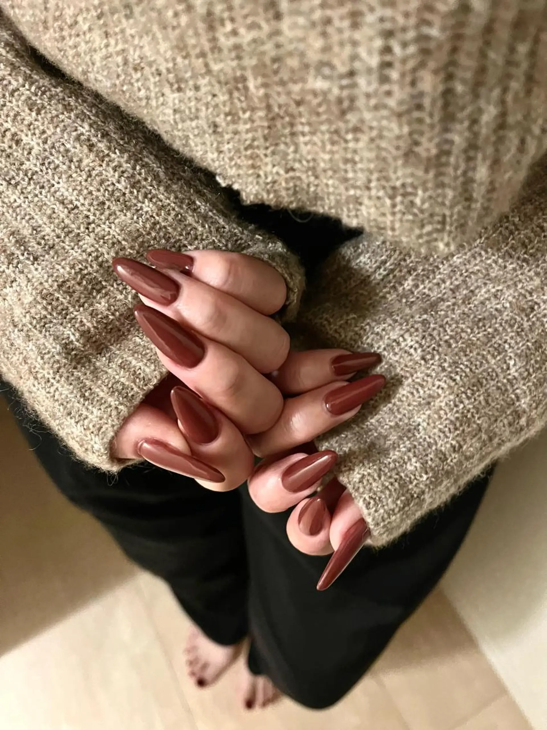 ロング ハンドネイル Riu*n -private-のネイルデザイン