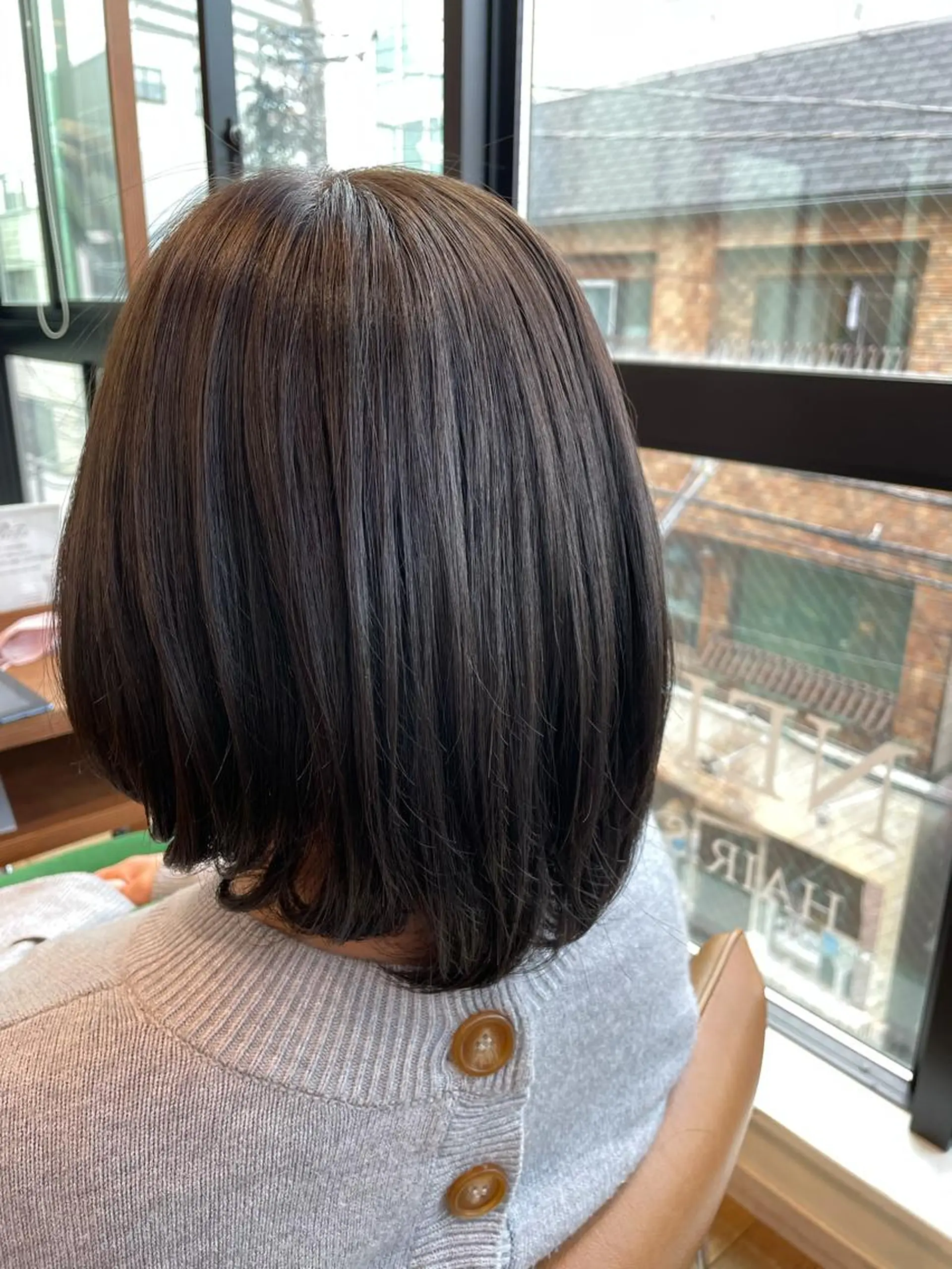 ミディアム カット 縮毛矯正 山本　恵 (やまもと  けい)のヘアスタイル