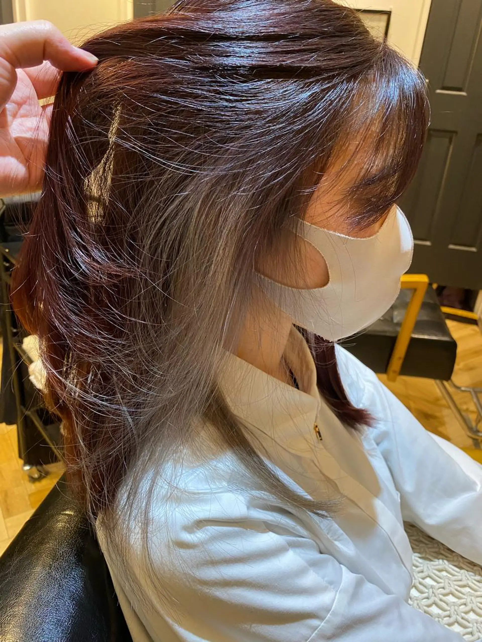 セミロング ヘアカラー 大内田 凌馬のヘアスタイル