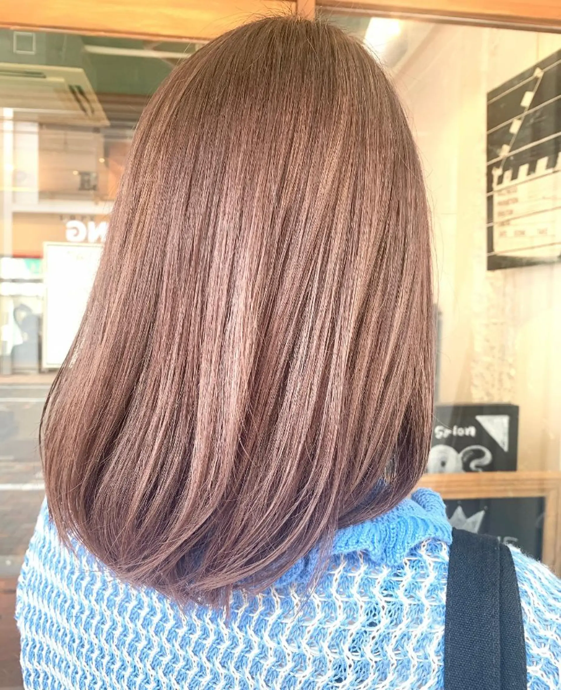 セミロング ヘアカラー ゆうき あすかのヘアスタイル