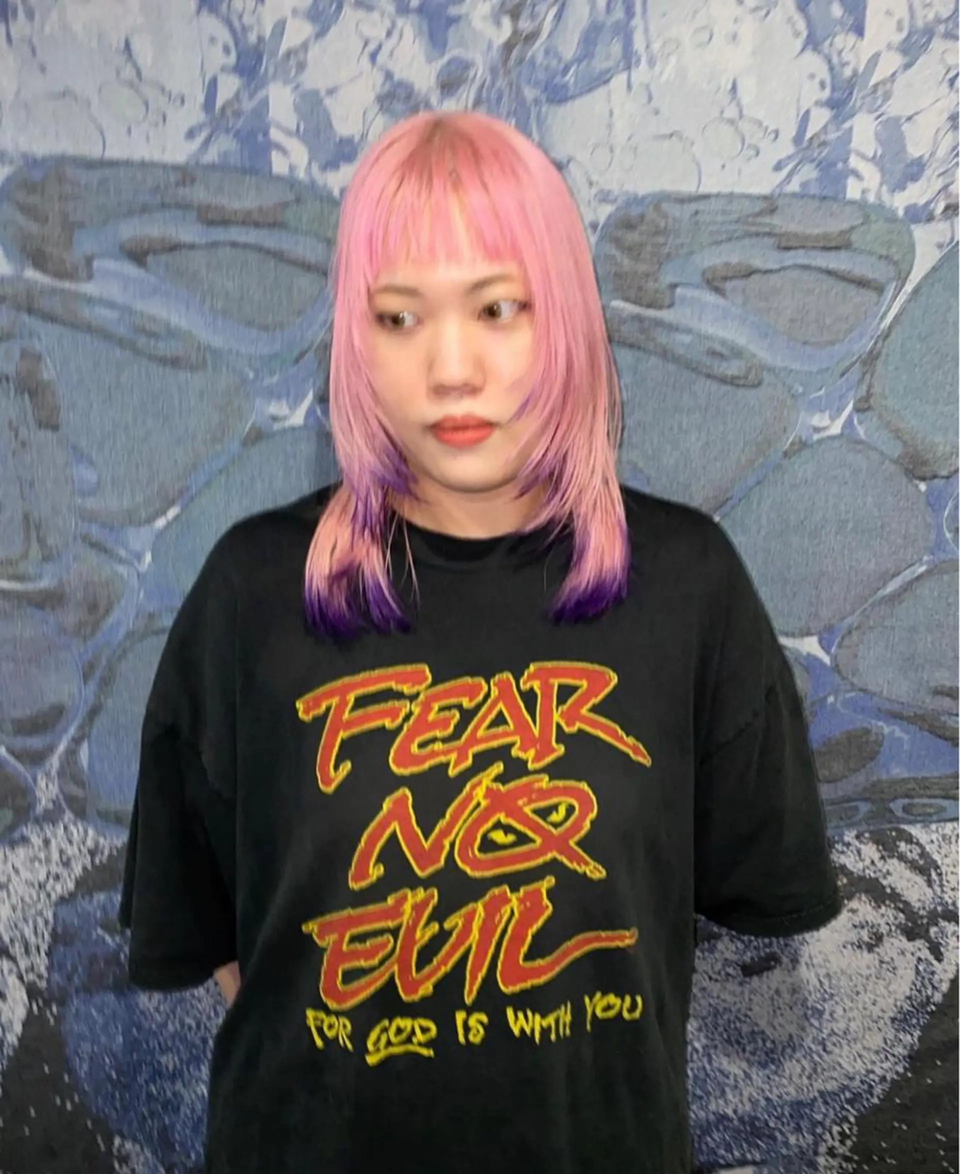 ミディアム カラー ヘアアレンジ ピンクカラー パープルカラー GIVET (ジヴェ)所属・撮影モデル募集 🦋soemikaのヘアスタイル