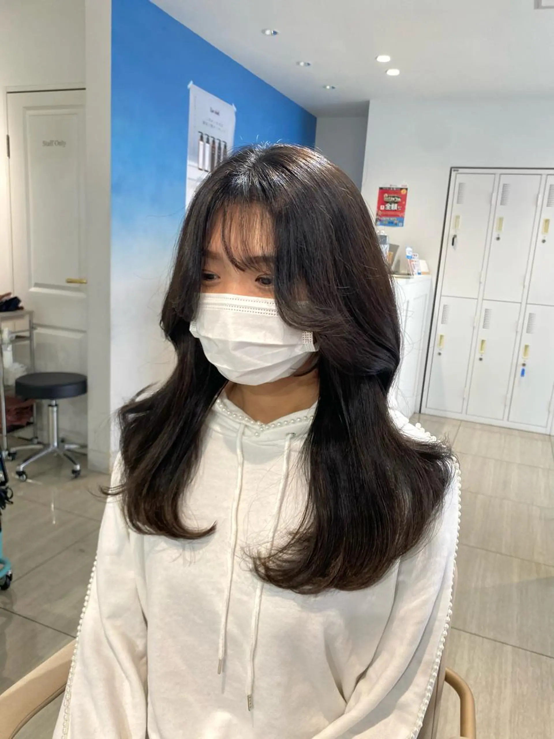 ロング カラー くびれヘア 韓国風ヘア ロング 韓国風レイヤーカット 💎髪質改善"yuiのヘアスタイル