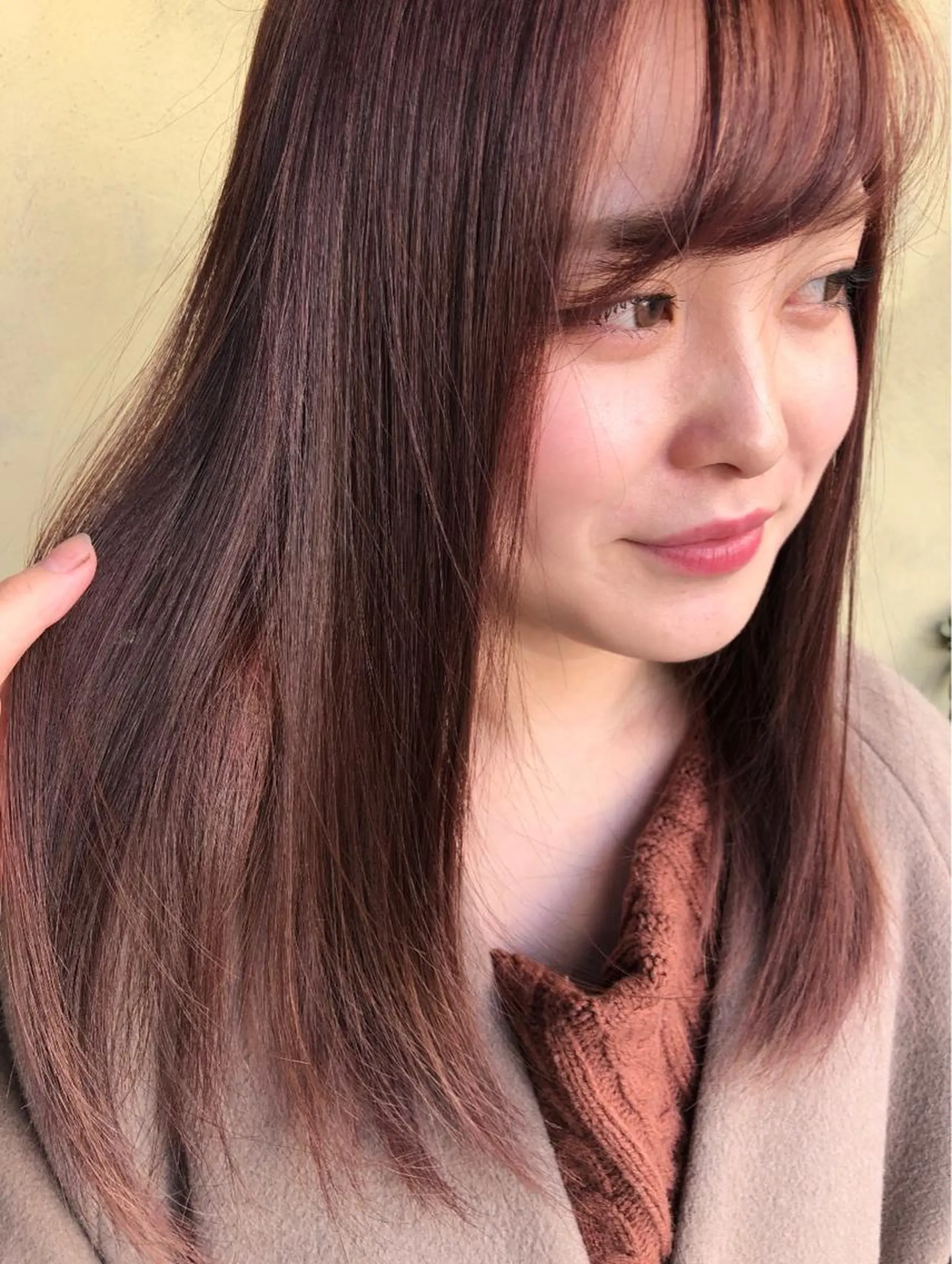 セミロング カラー hina☺︎ 髪質改善/ストレートのヘアスタイル