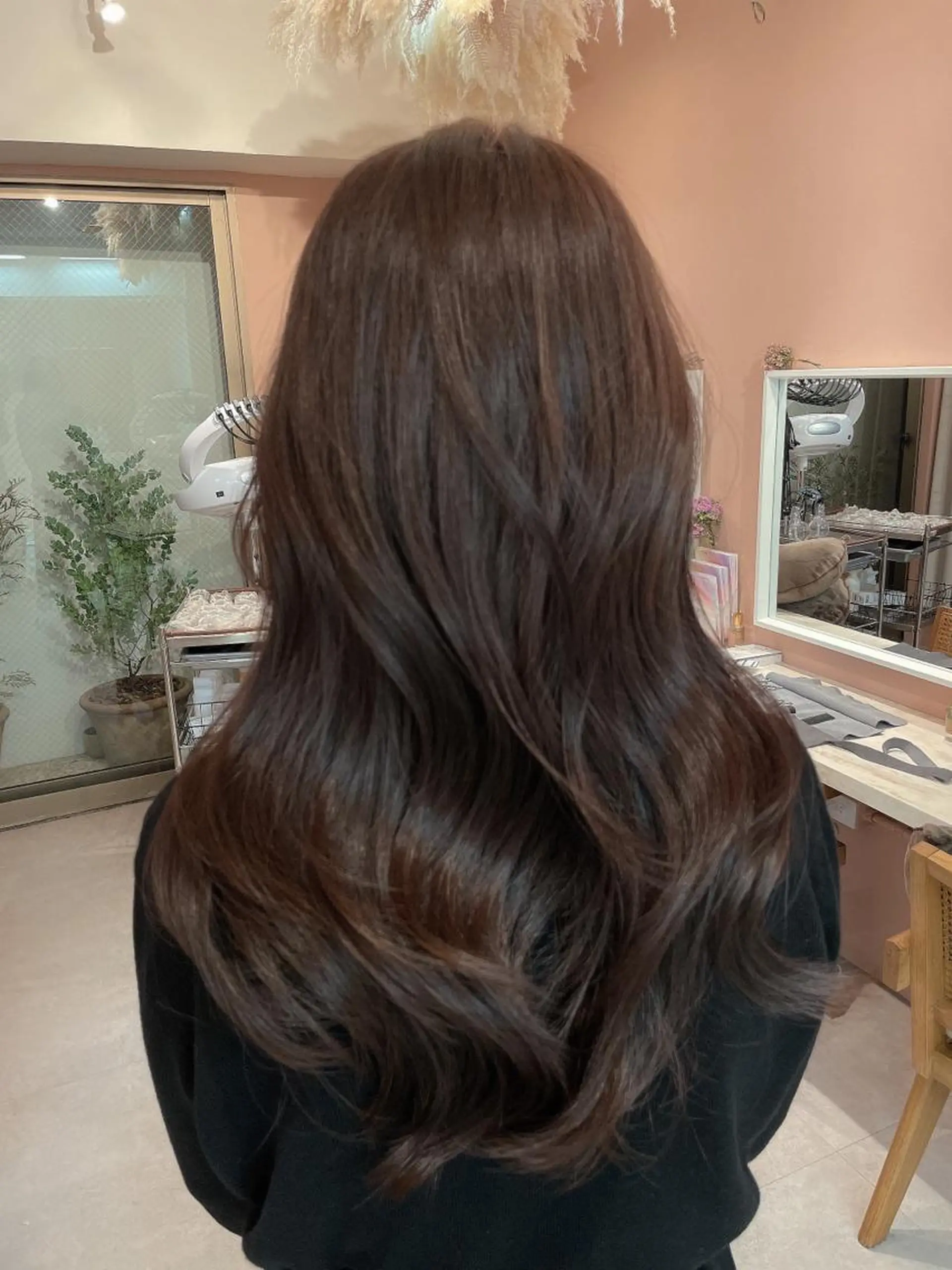 セミロング カラー 本格韓国ヘア🇰🇷 【uni】キューさんのヘアスタイル