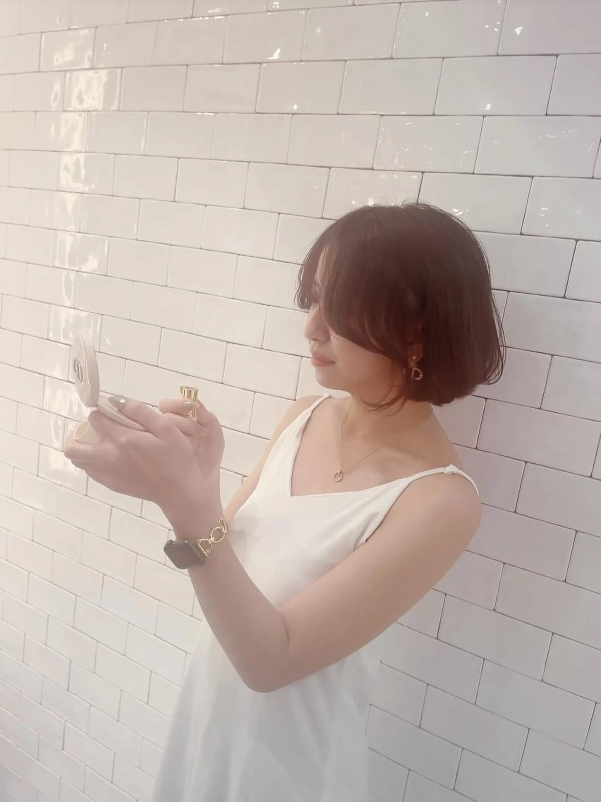 ショート カラー ヘアカラー トリートメント &chaLme   心斎橋所属・emi/髪質改善/ 韓国風/艶カラーのヘアスタイル