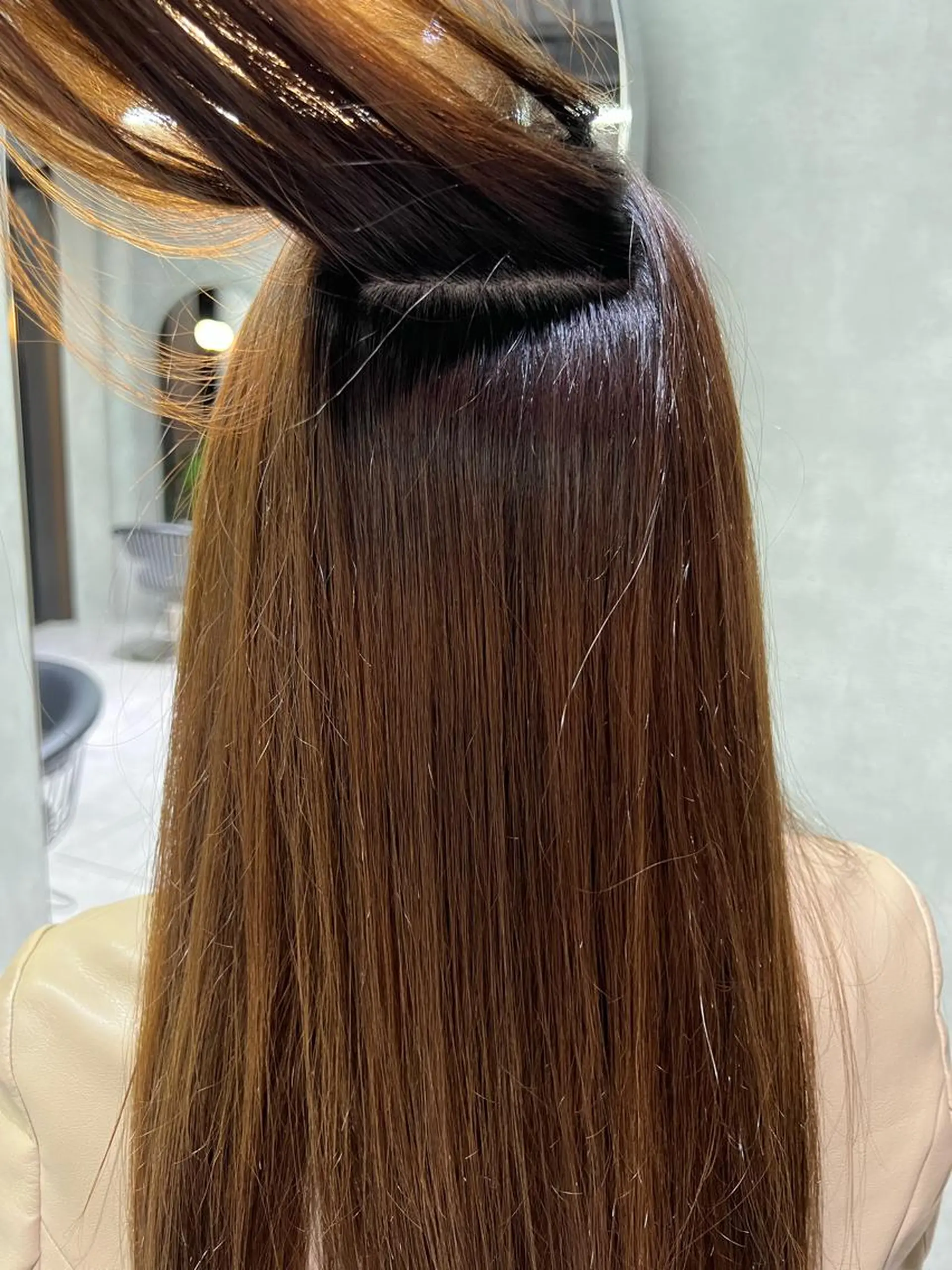 ロング 縮毛矯正 上田 エミのヘアスタイル