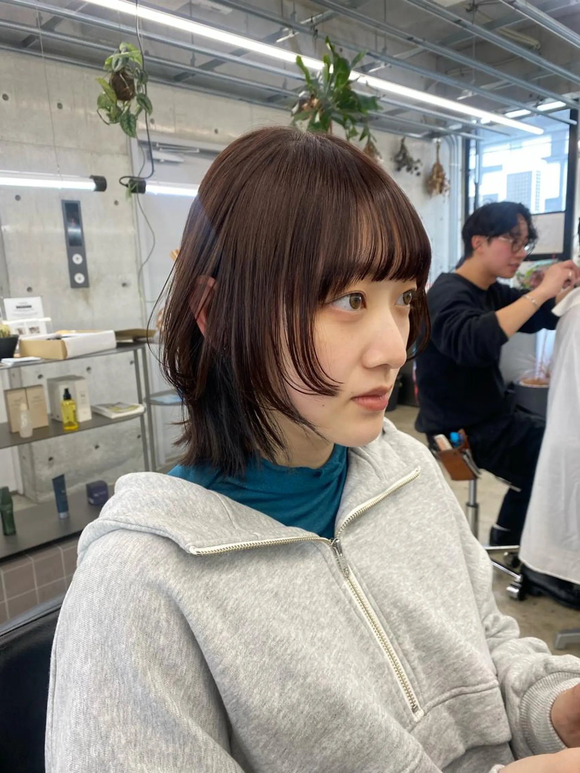 ミディアム カラー カット ヘアカラー レイヤー/柔色 カラー/SAkiのヘアスタイル